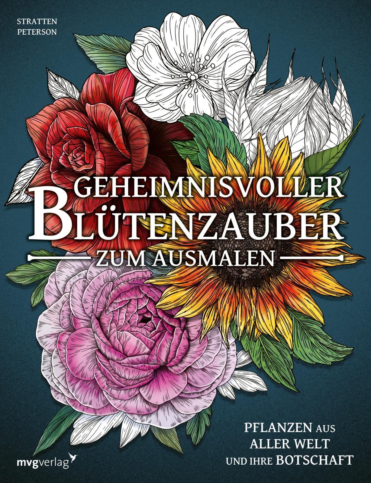 Vorderes Coverbild Geheimnisvoller Blütenzauber zum Ausmalen