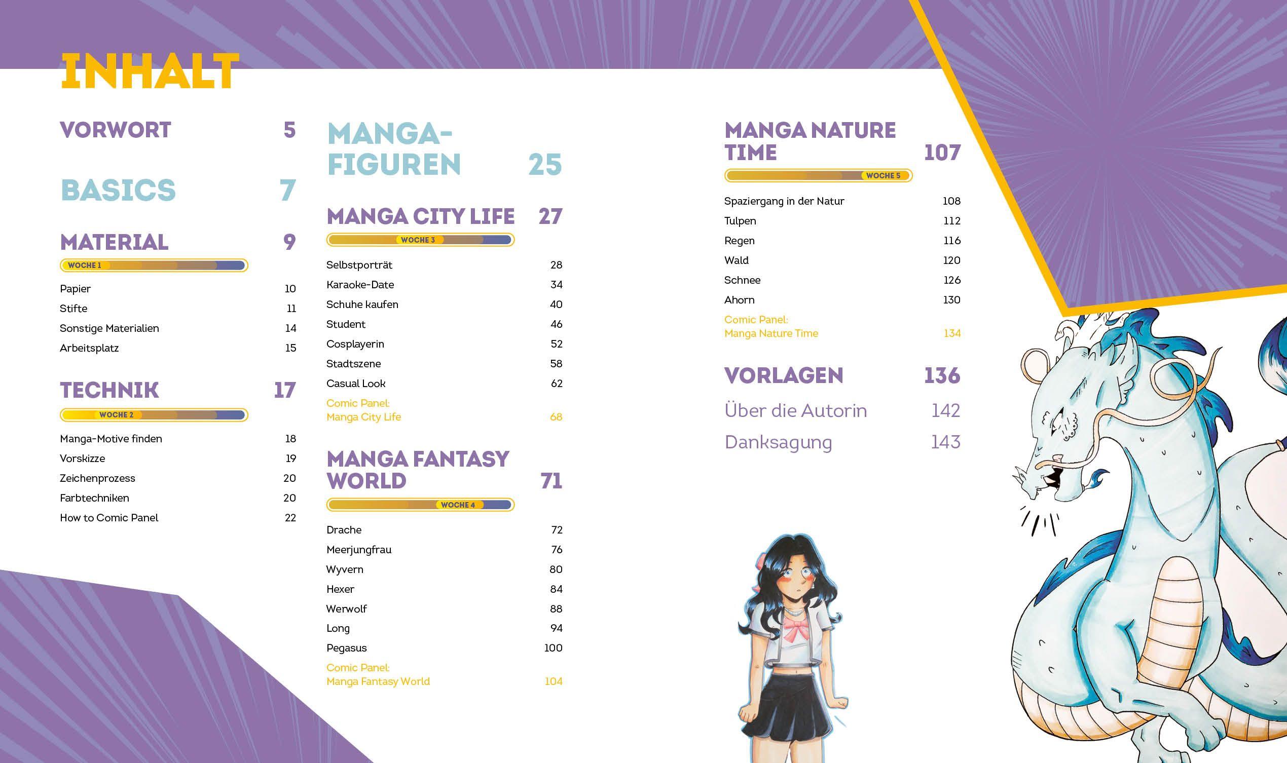 Beispielinhalt (Bild) Dein XXL-Manga-Zeichenkurs