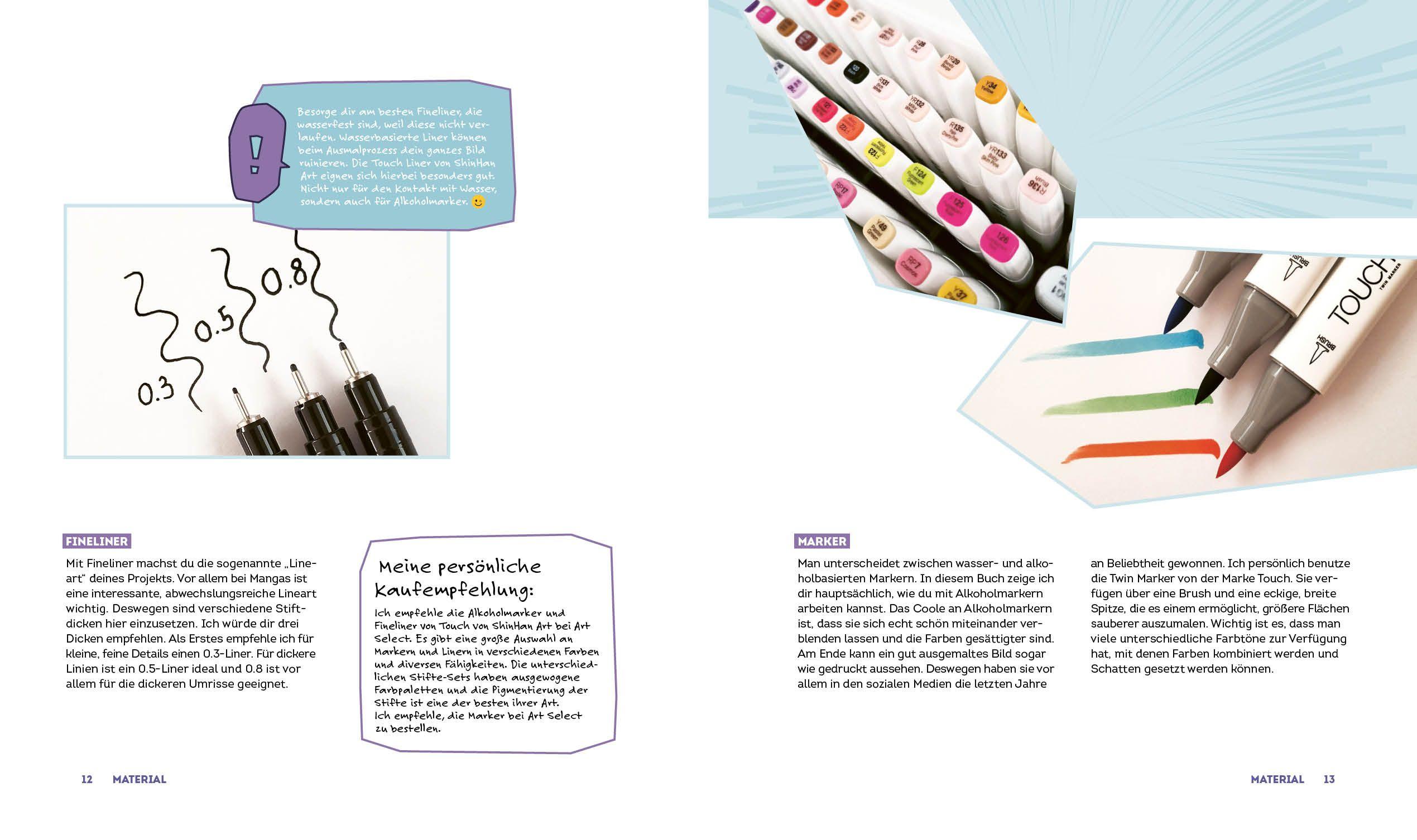 Beispielinhalt (Bild) Dein XXL-Manga-Zeichenkurs