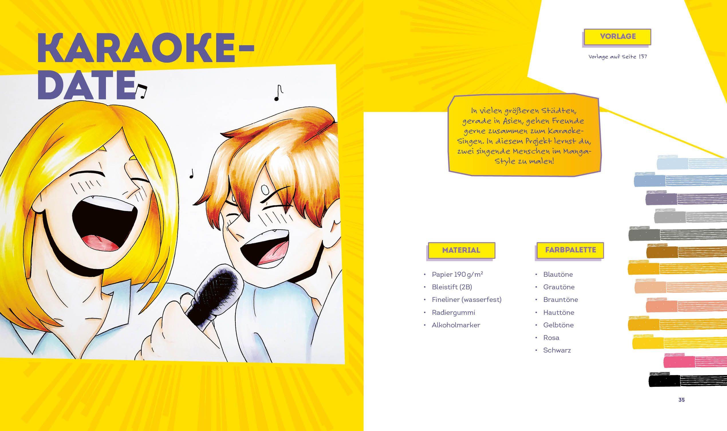 Beispielinhalt (Bild) Dein XXL-Manga-Zeichenkurs