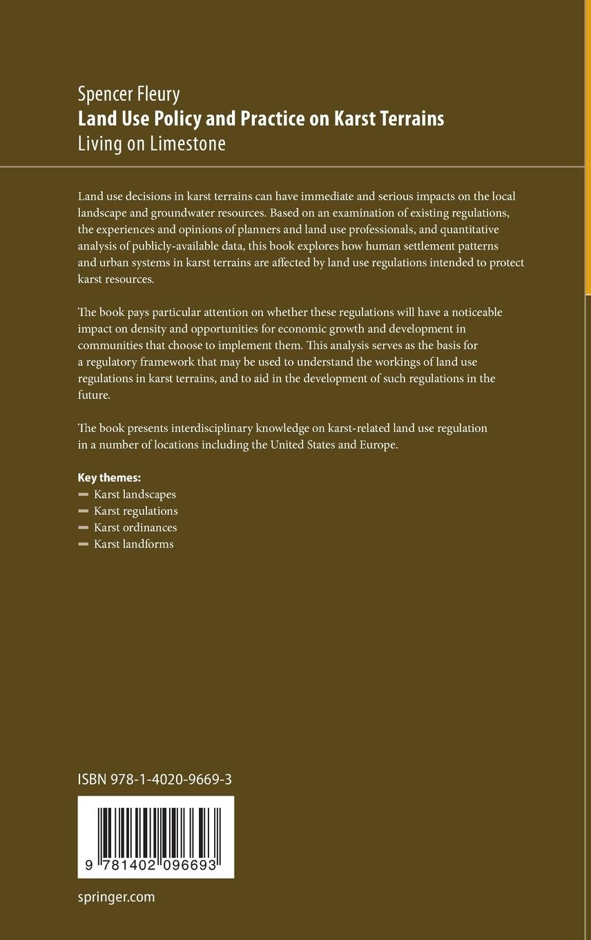 Rückseitencover Land Use Policy and Practice on Karst Terrains