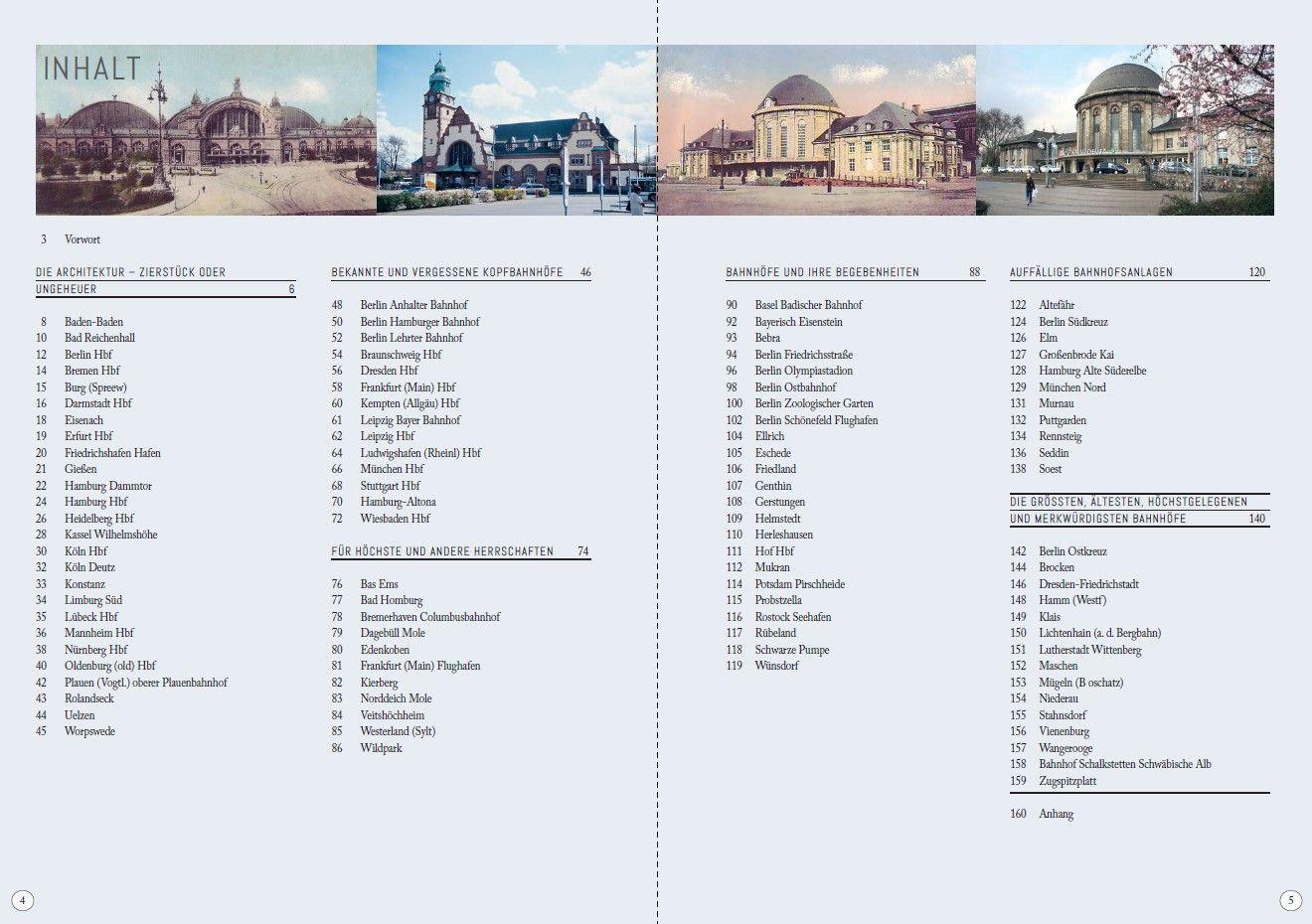 Beispielinhalt (Bild) 100 Bahnhöfe, die man kennen muss
