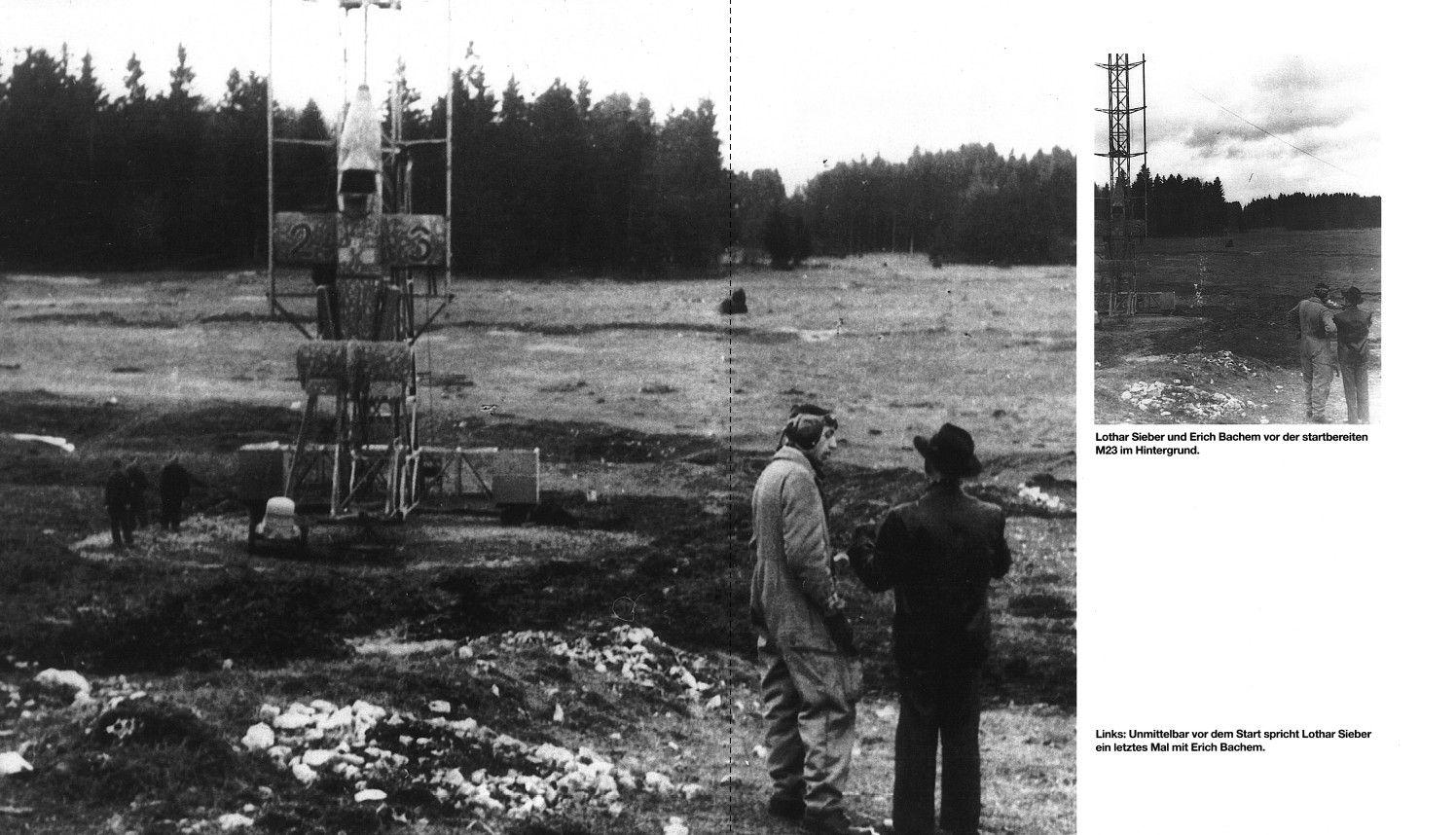 Beispielinhalt (Bild) Der erste bemannte Raketenstart der Welt