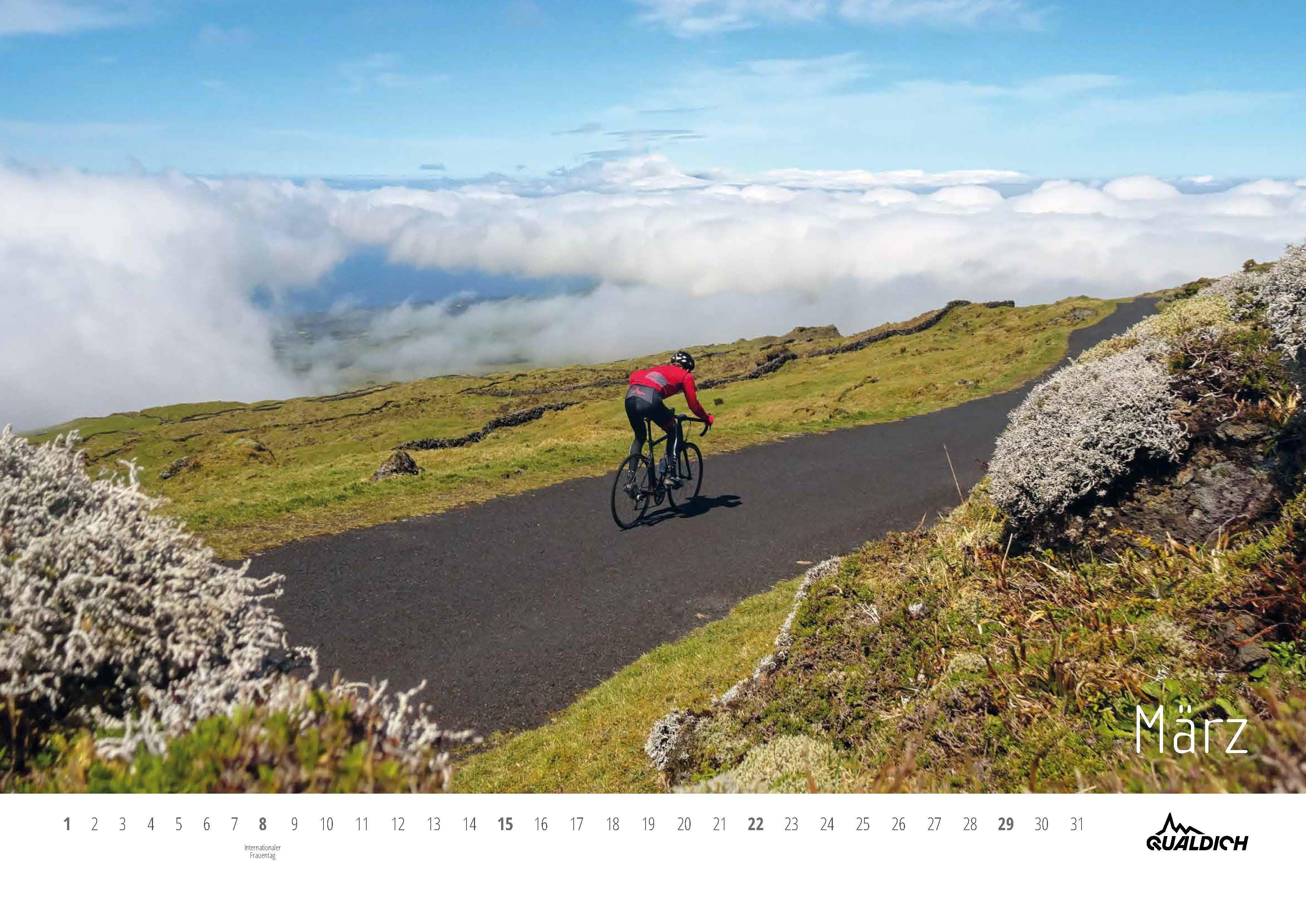 Beispielinhalt (Bild) quäldich.de-Rennrad-Kalender 2026 Format DIN A2