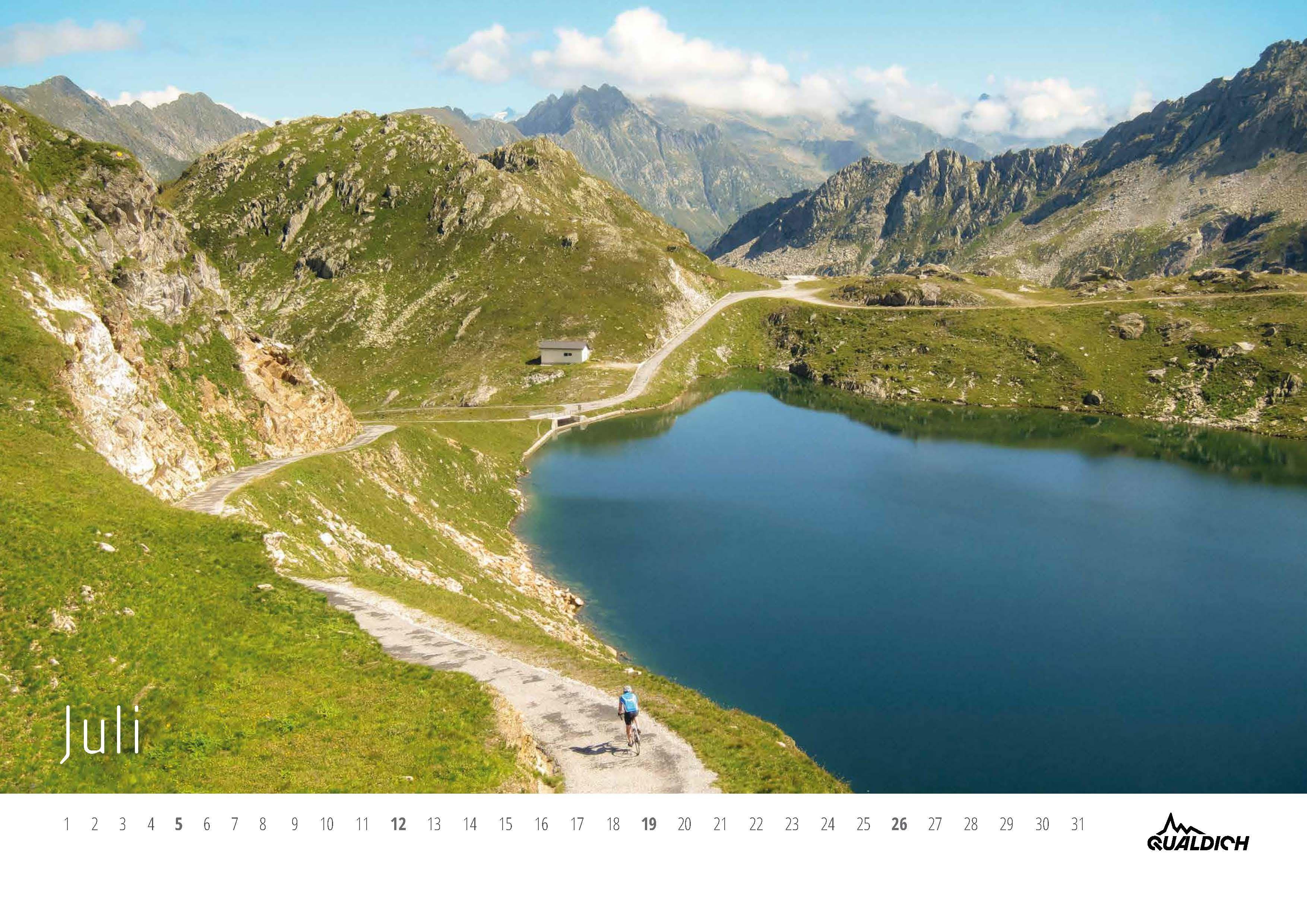 Beispielinhalt (Bild) quäldich.de-Rennrad-Kalender 2026 Format DIN A2