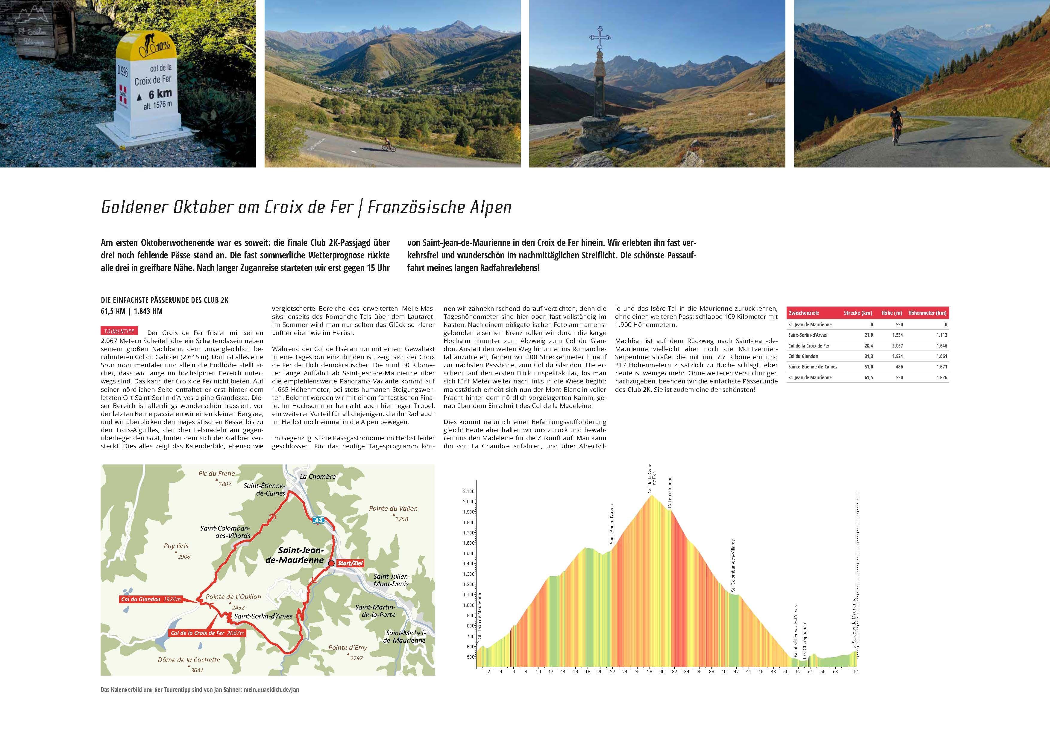 Beispielinhalt (Bild) quäldich.de-Rennrad-Kalender 2026 Format DIN A2