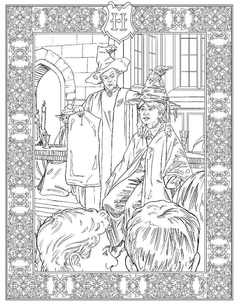 Beispielinhalt (Bild) Harry Potter: Magisches Malbuch