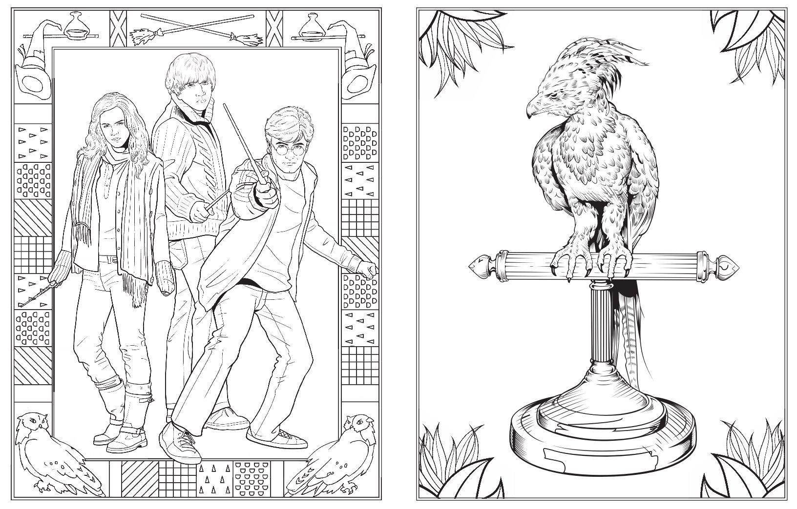 Beispielinhalt (Bild) Harry Potter: Magisches Malbuch