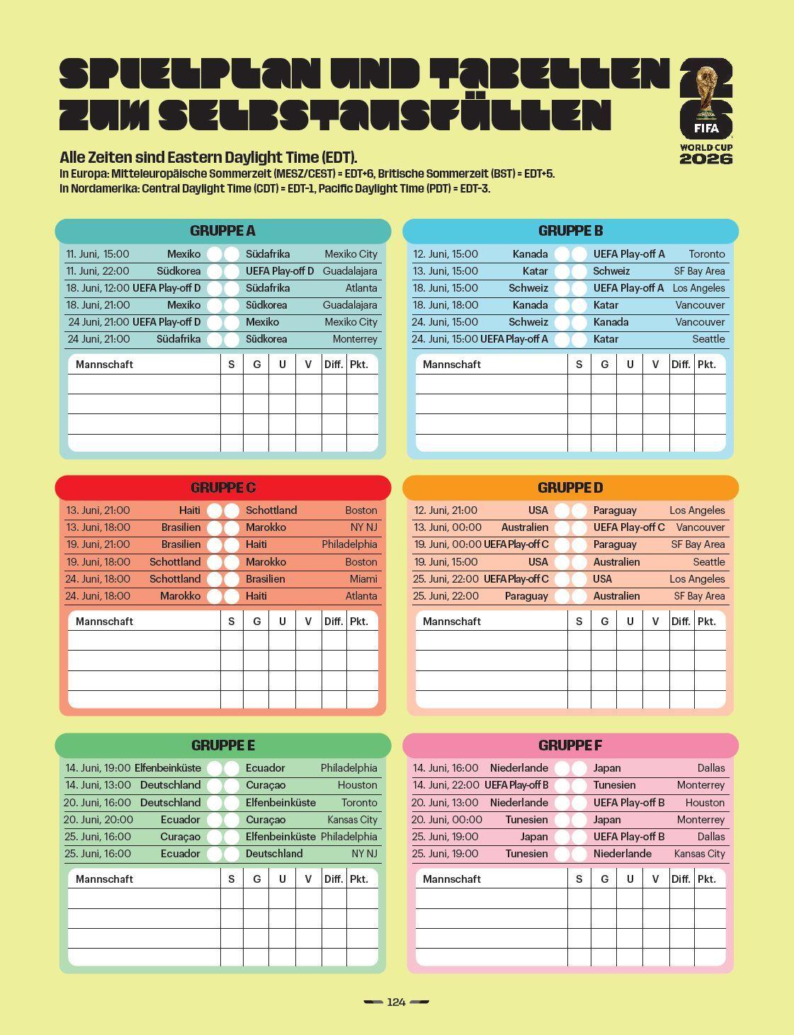Beispielinhalt (Bild) FIFA Weltmeisterschaft 2026 - Das offizielle Buch