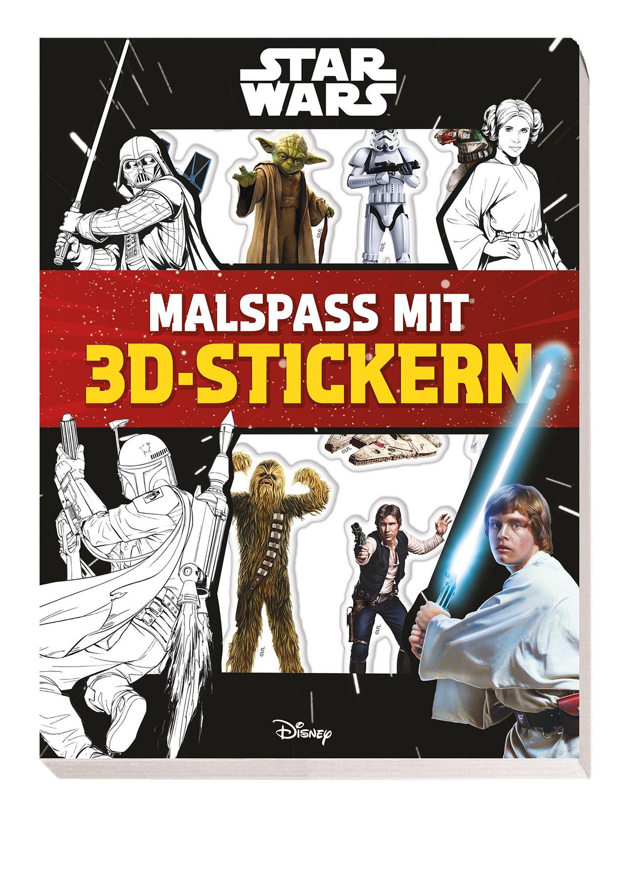 Vorderes Coverbild Star Wars: Malspaß mit 3D-Stickern