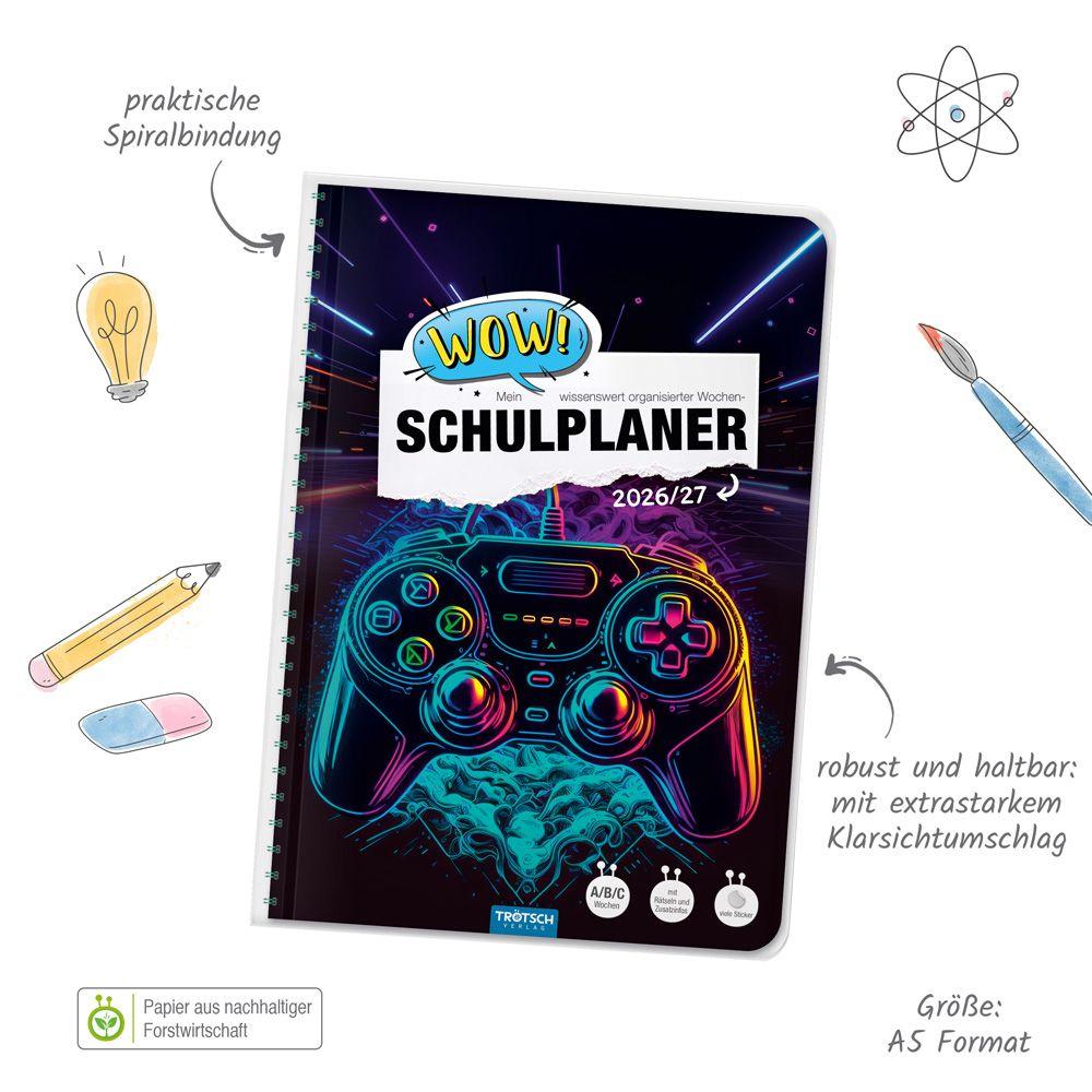 Beispielinhalt (Bild) TRÖTSCH - Schulplaner WOW Gaming 26/27