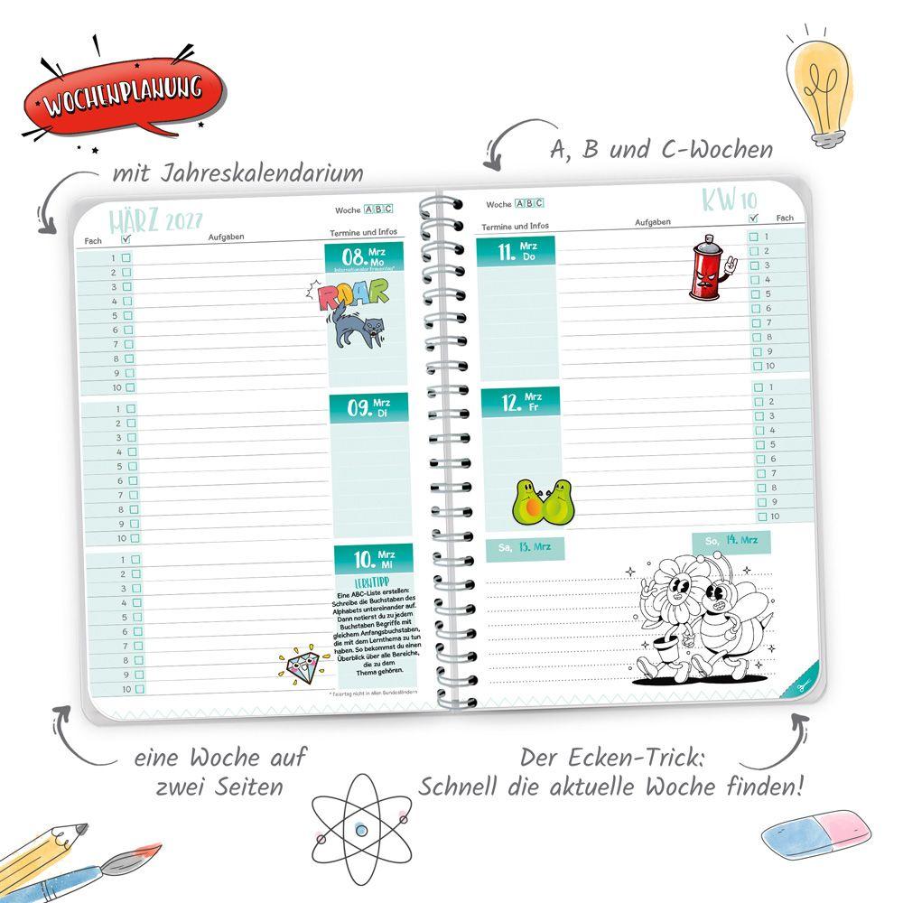 Beispielinhalt (Bild) TRÖTSCH - Schulplaner WOW Gaming 26/27