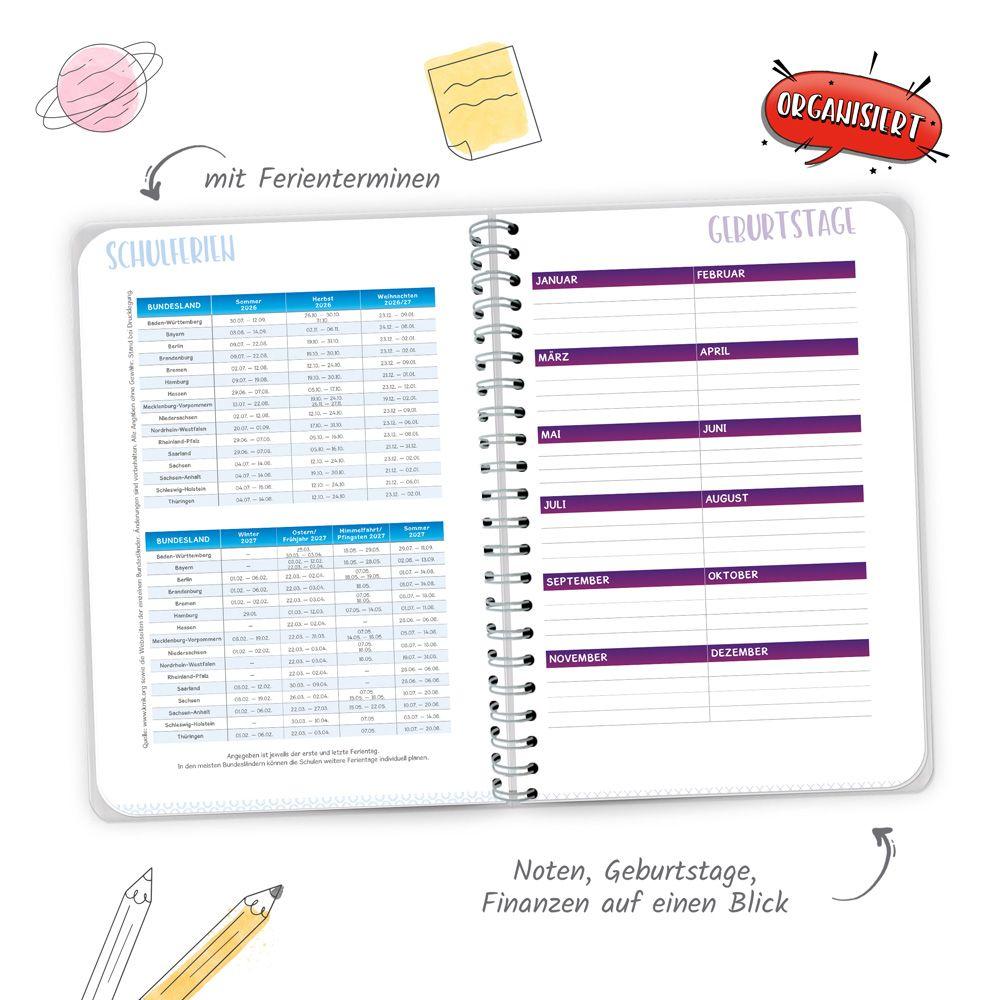 Beispielinhalt (Bild) TRÖTSCH - Schulplaner WOW Gaming 26/27