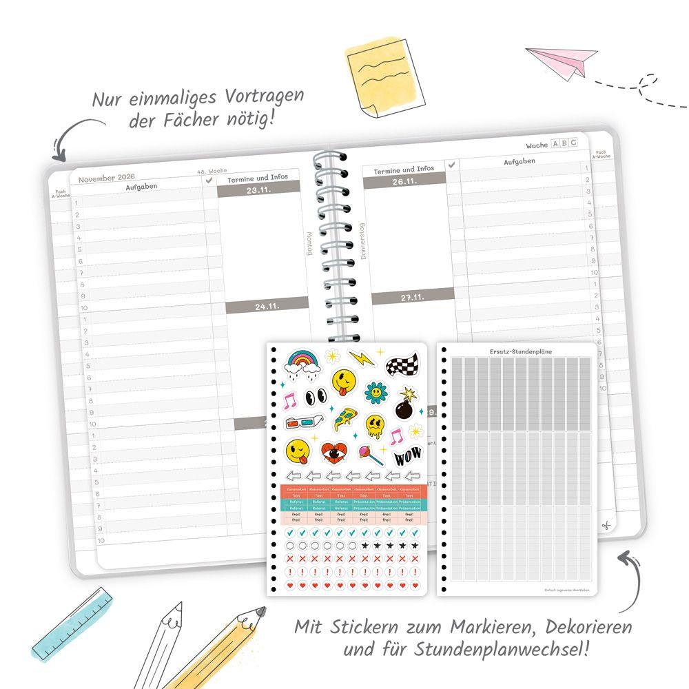 Beispielinhalt (Bild) TRÖTSCH - Schulplaner Grün 26/27