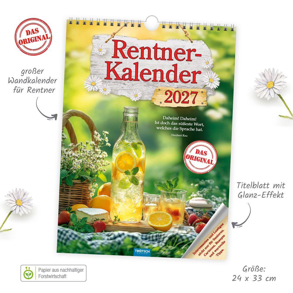 Beispielinhalt (Bild) TRÖTSCH - Classickalender Rentnerkalender 2027