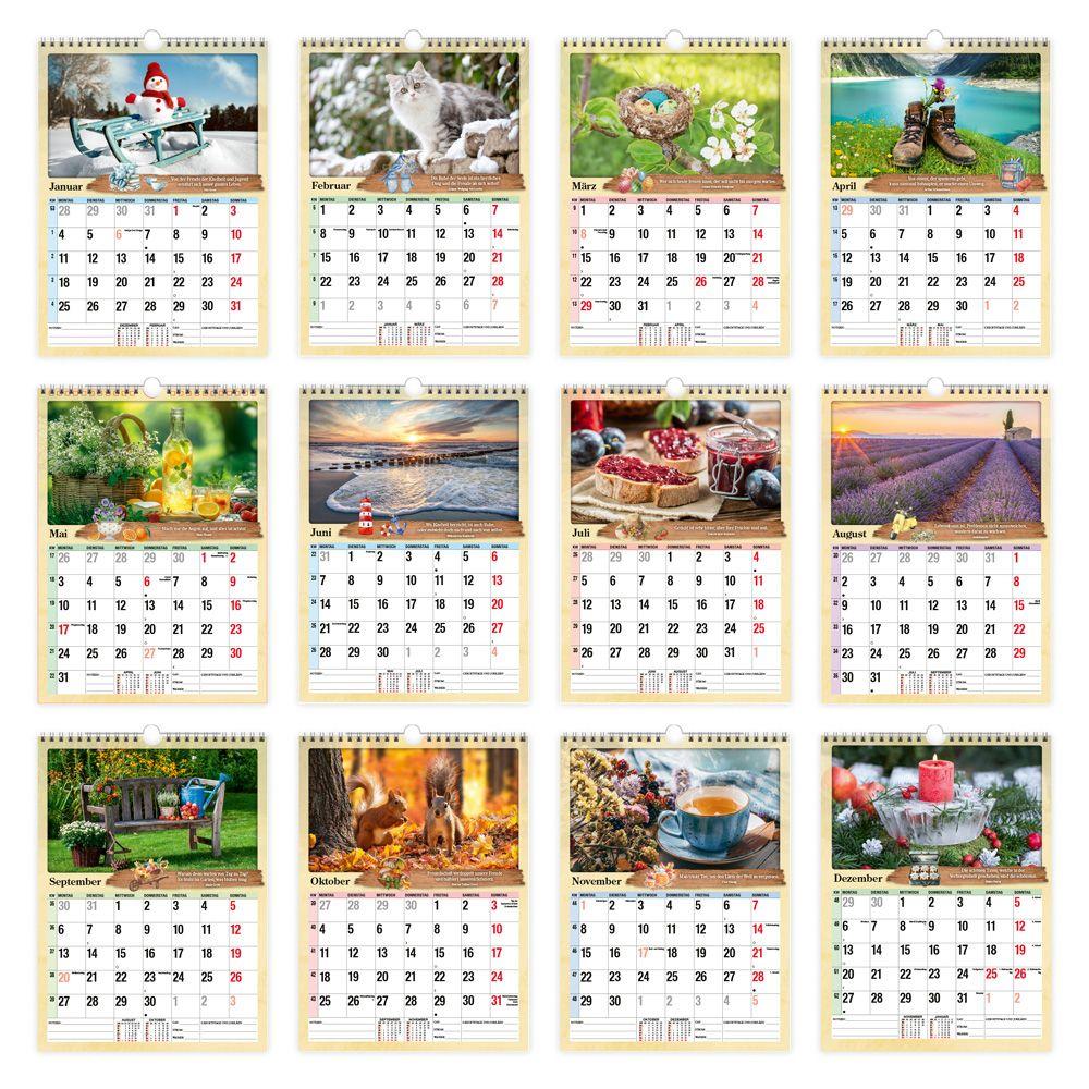 Beispielinhalt (Bild) TRÖTSCH - Classickalender Rentnerkalender 2027