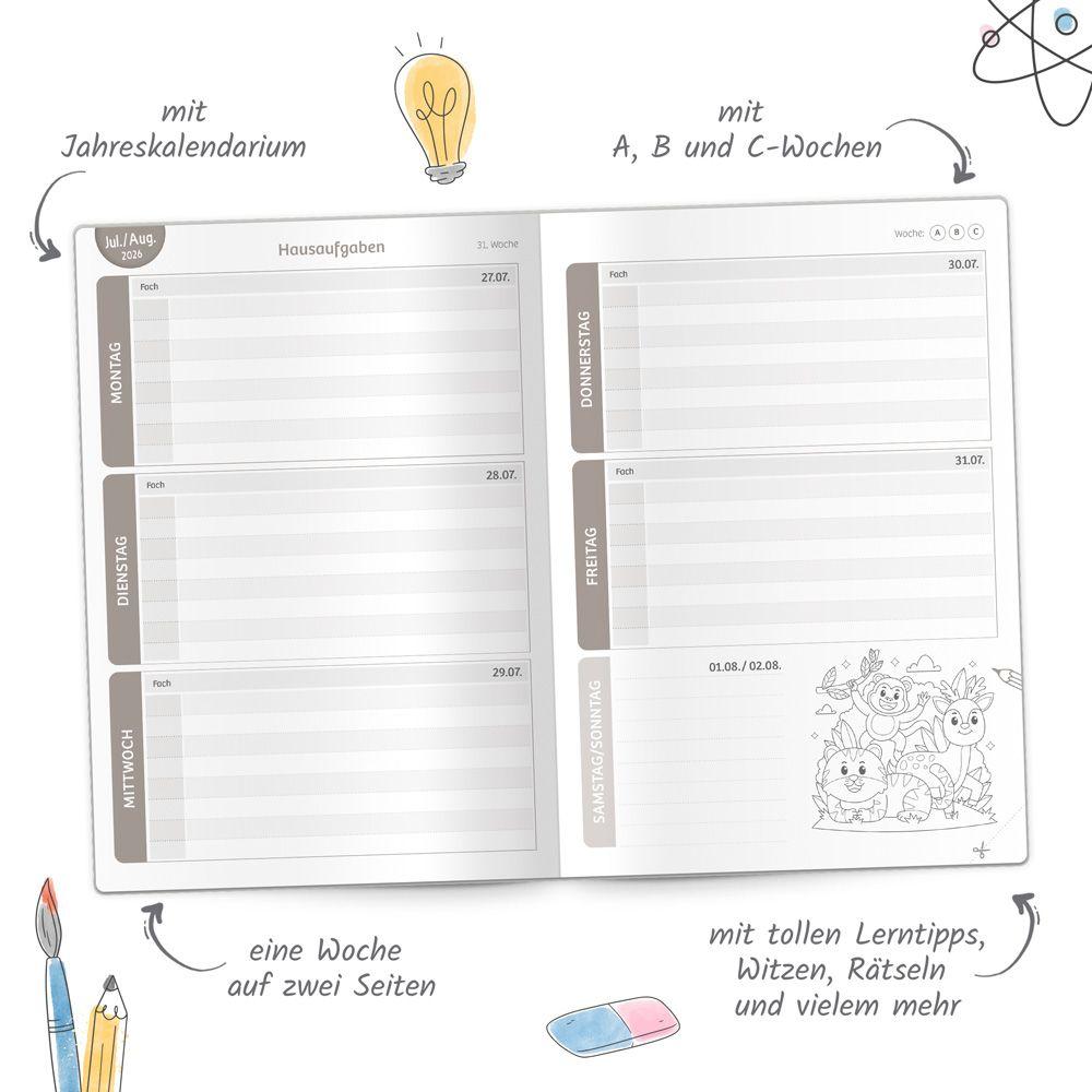 Beispielinhalt (Bild) TRÖTSCH - Jahresbezogenes Hausaufgabenheft Grundschule Truck 26/27