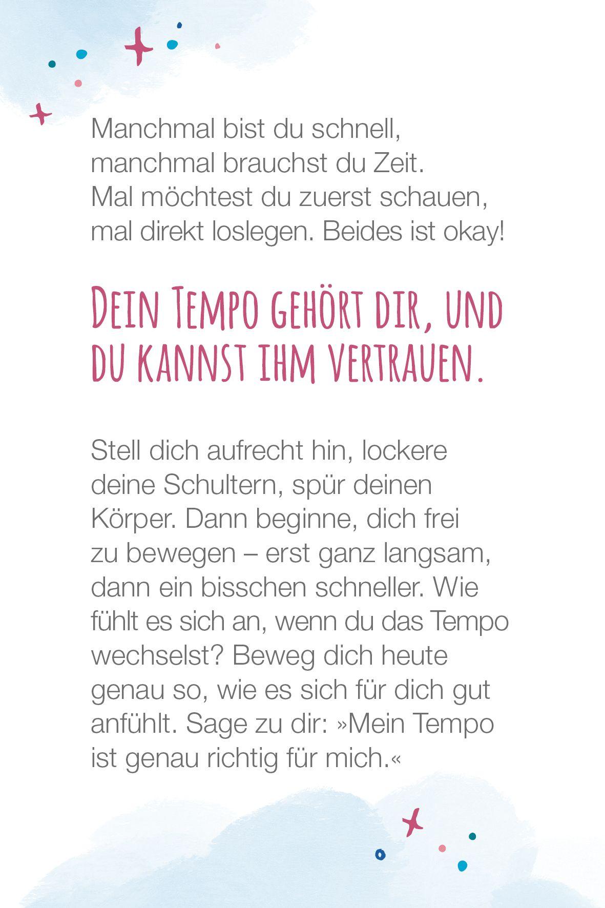 Beispielinhalt (Bild) Ich bin ich - und wachse weiter!- 40 neue Affirmationen und Rituale, mit denen Kinder glücklich groß werden