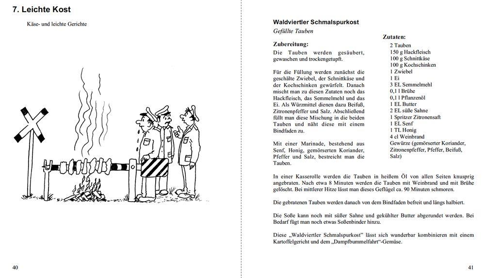 Beispielinhalt (Bild) Eisenbahnerkochbuch