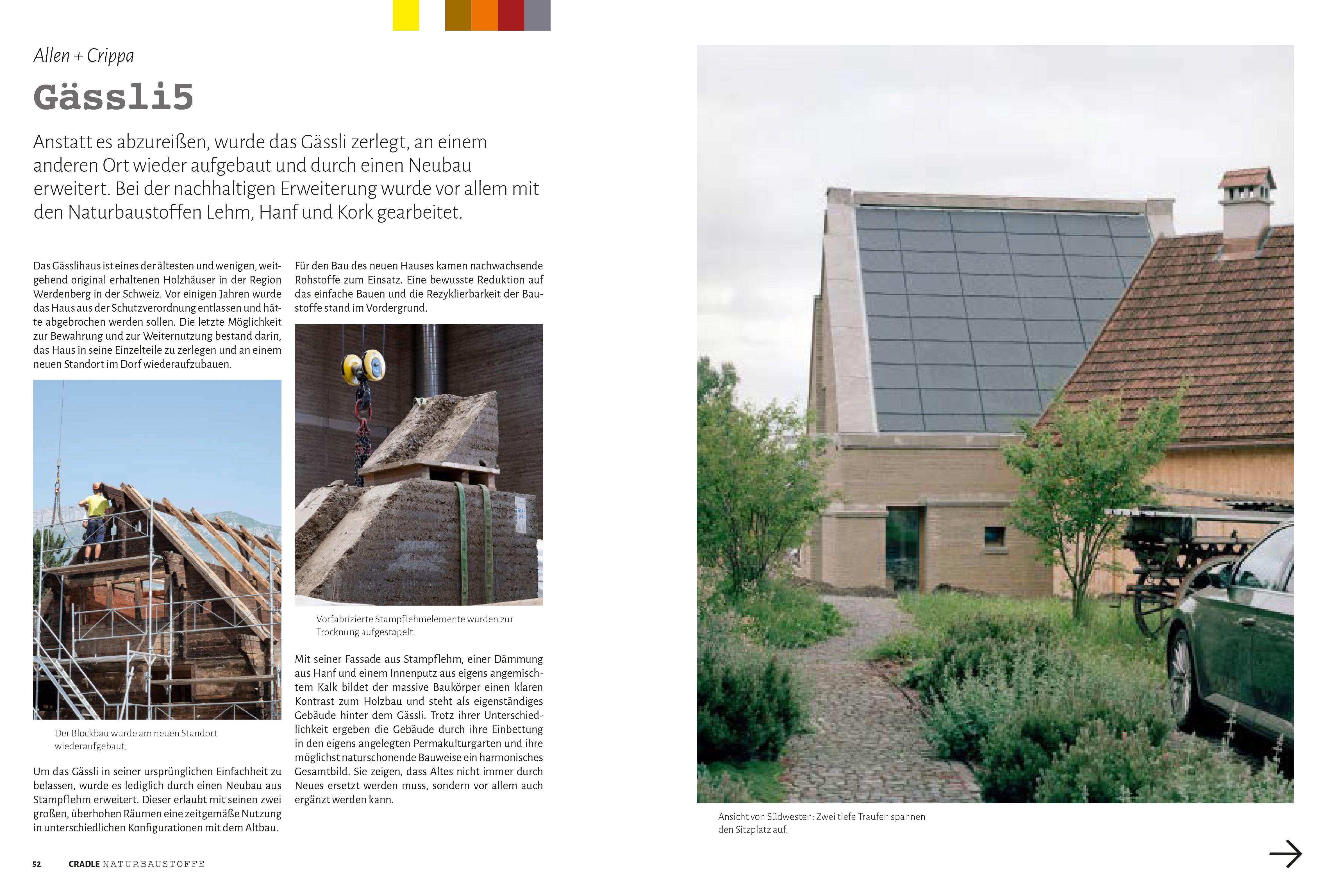 Beispielinhalt (Bild) Cradle Book Natural Building Materials