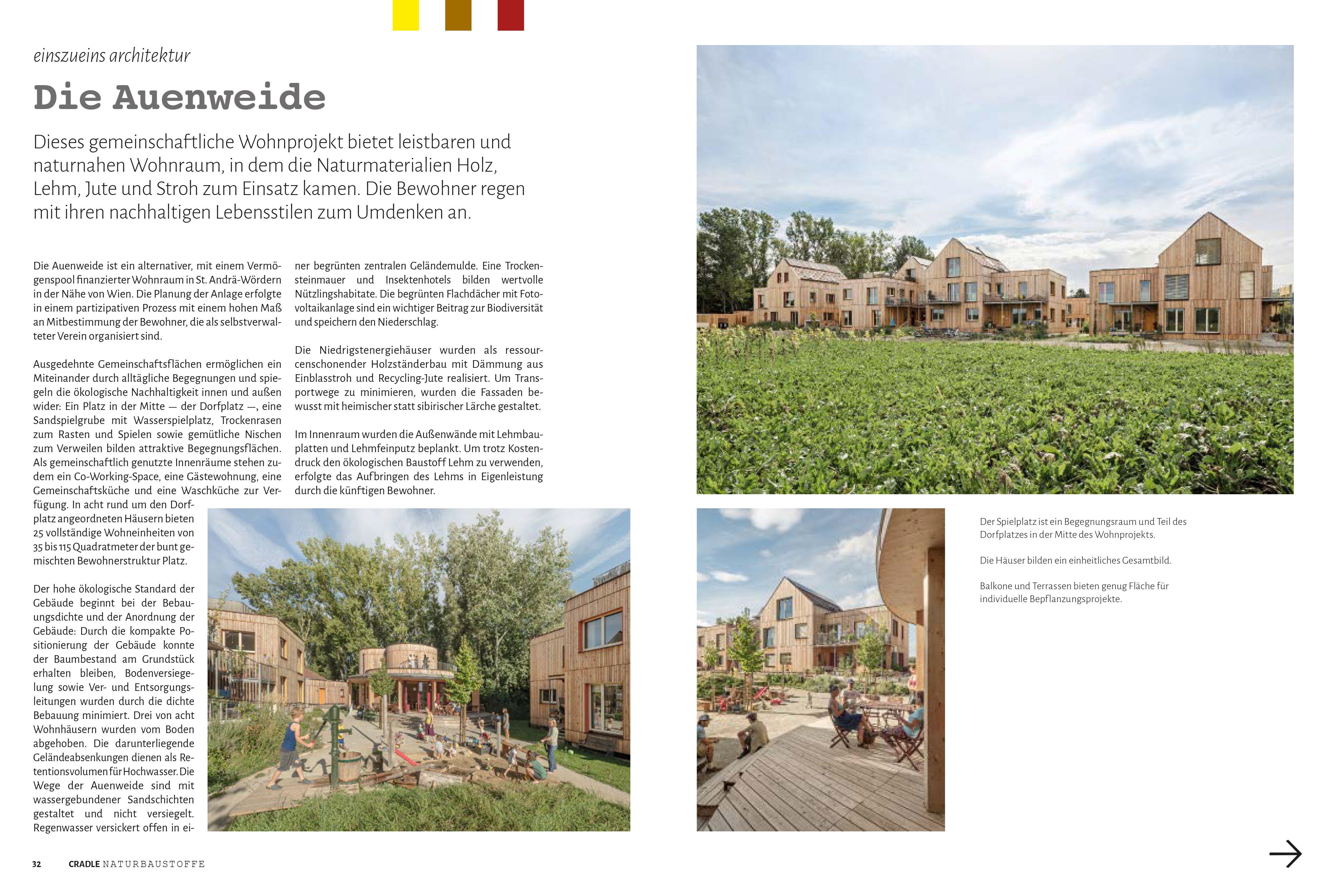 Beispielinhalt (Bild) Cradle Buch Naturbaustoffe