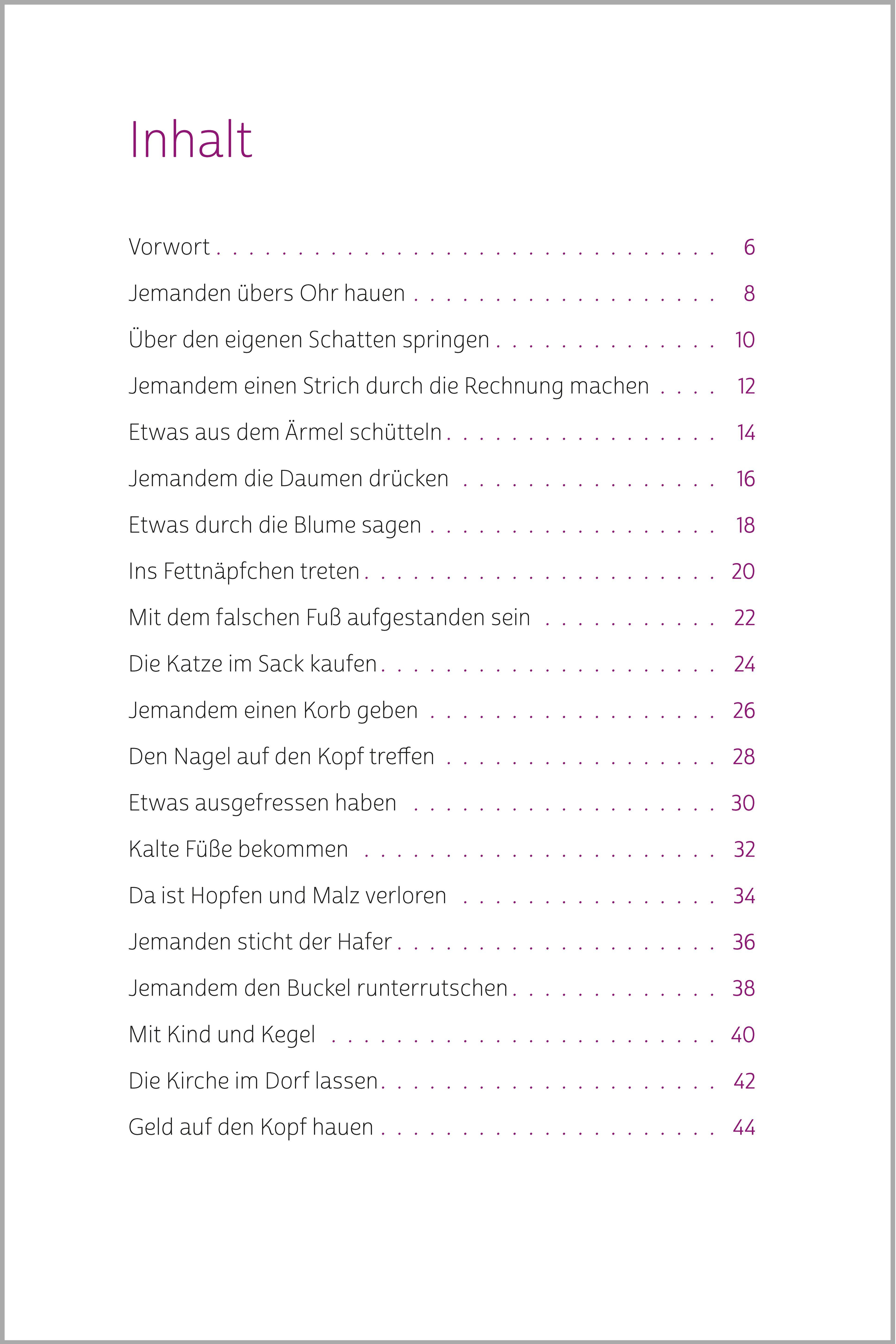 Beispielinhalt (Bild) Rätselbuch der Redewendungen