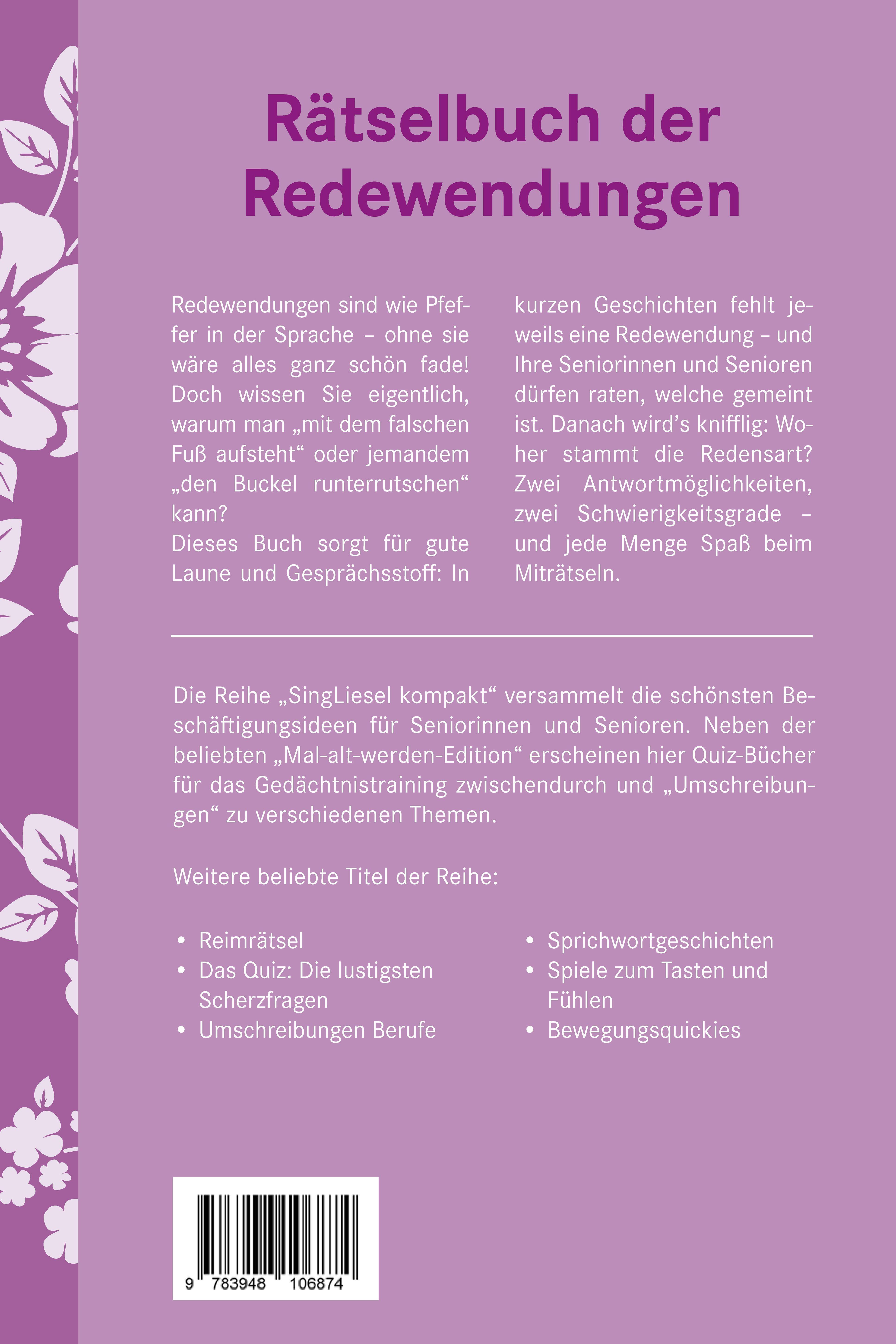 Beispielinhalt (Bild) Rätselbuch der Redewendungen