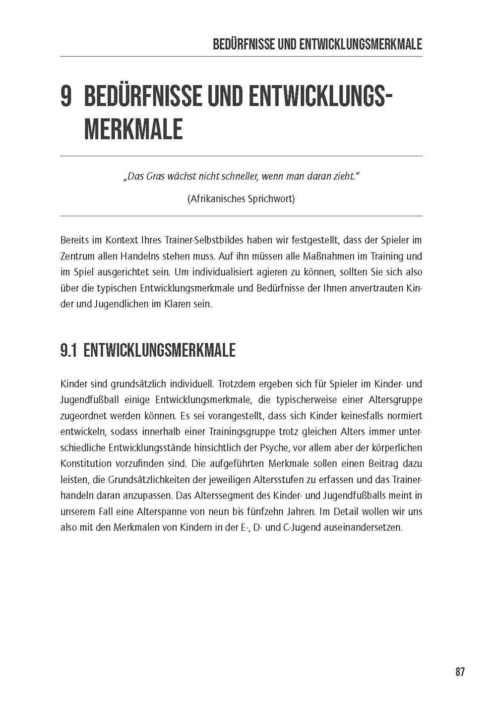 Beispielinhalt (Bild) Handbuch Kinder- & Jugendfußball