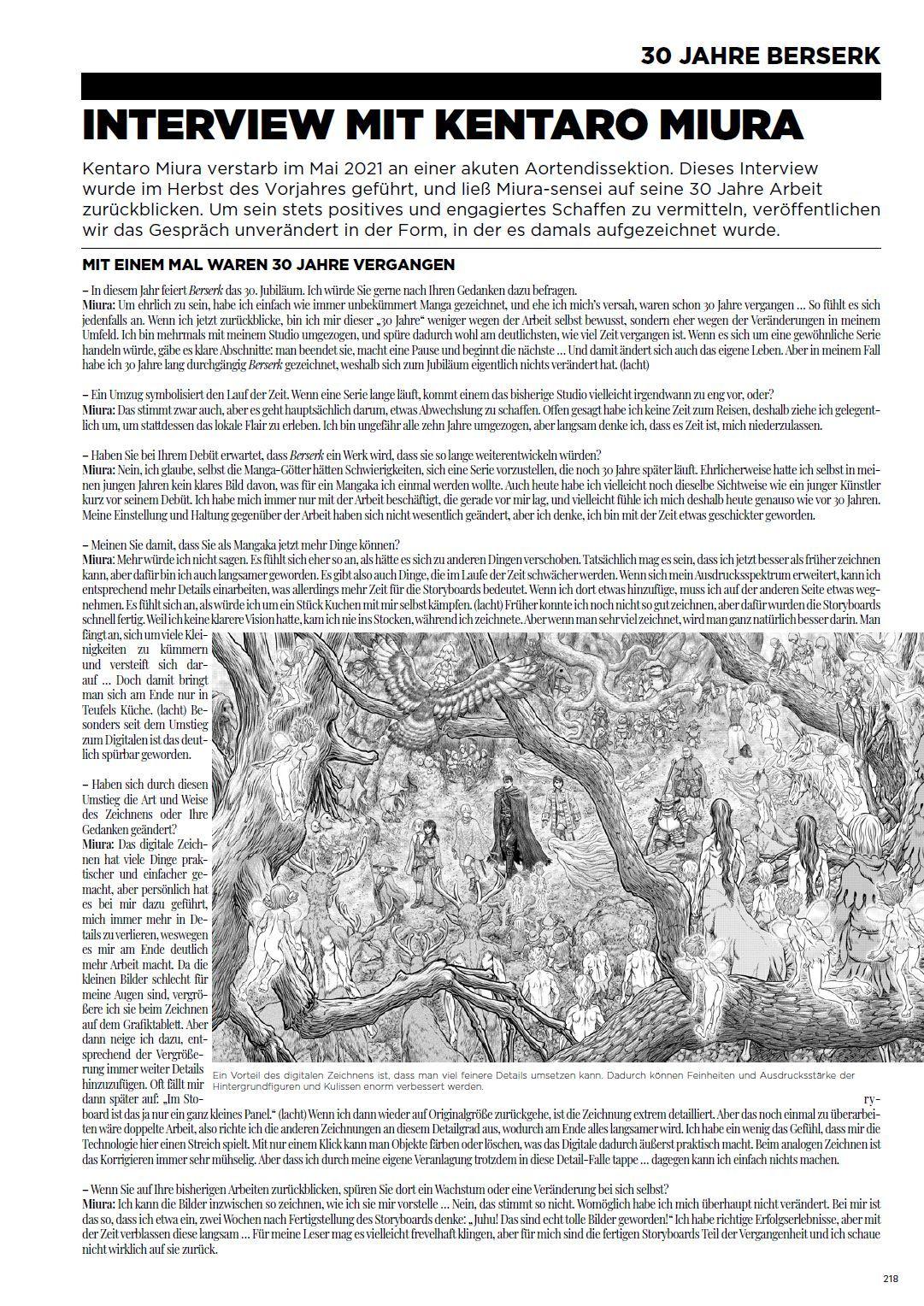 Beispielinhalt (Bild) Das Artwork von Berserk