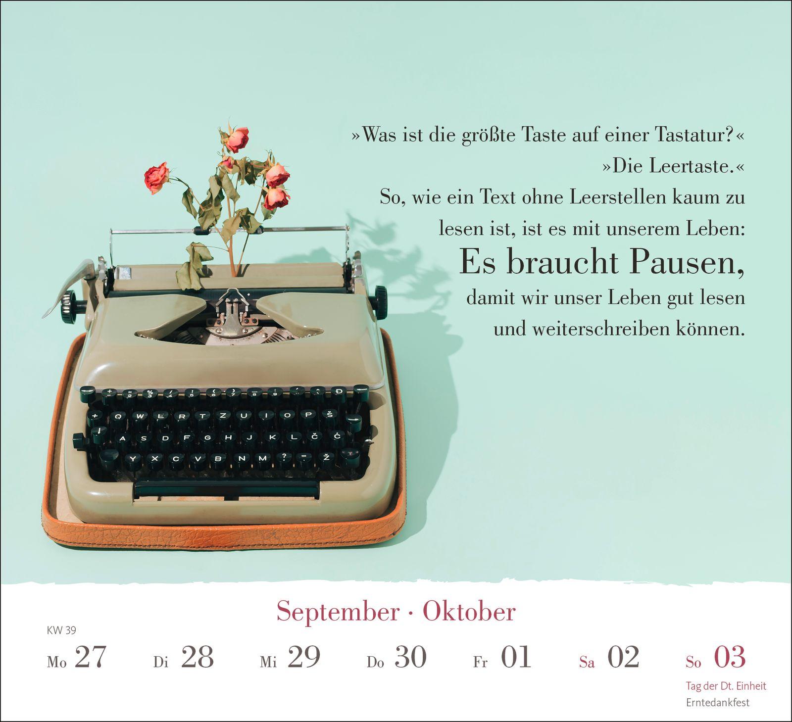 Beispielinhalt (Bild) Wochenkalender 2027: Mutig leben