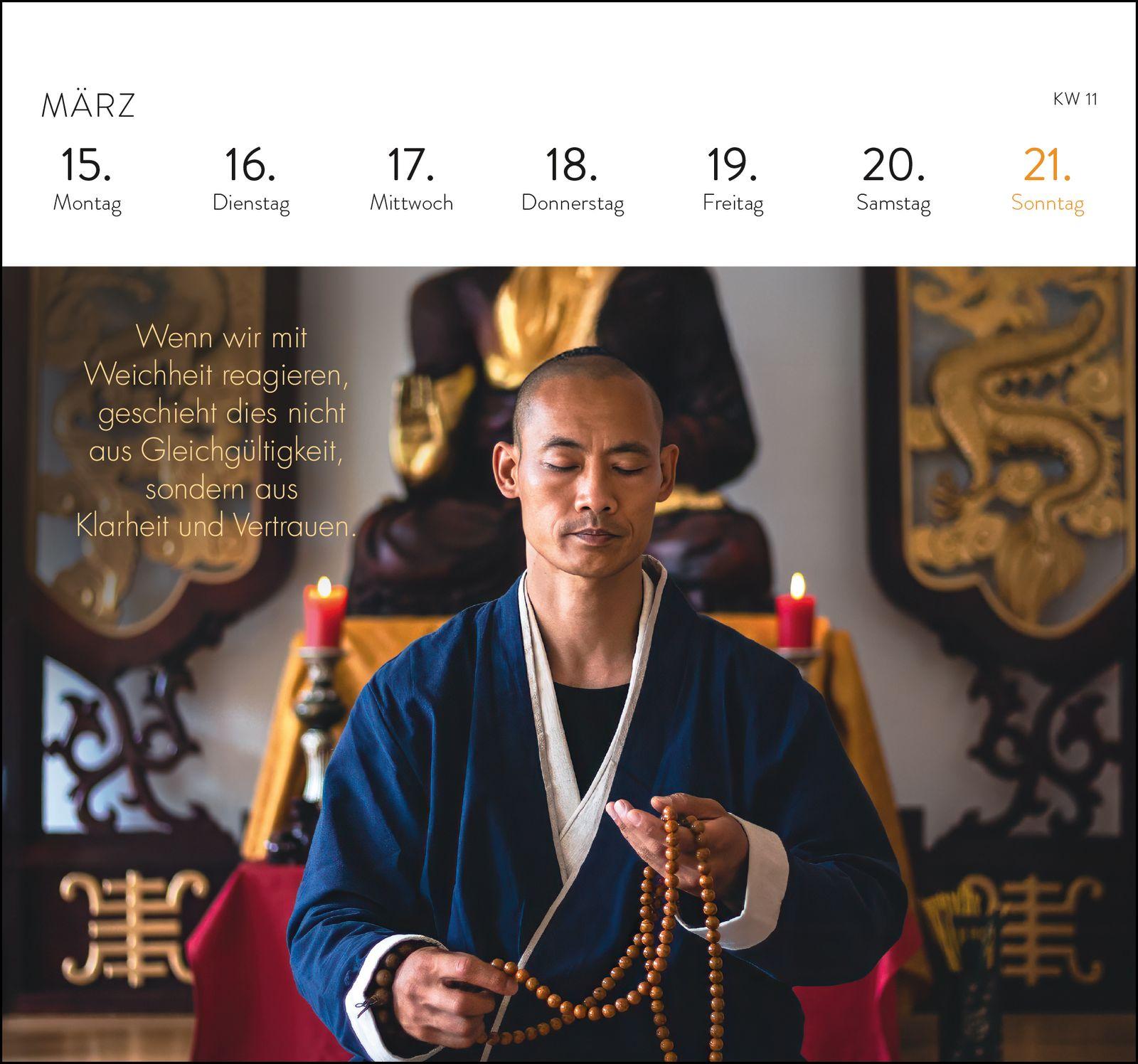 Beispielinhalt (Bild) Postkartenkalender 2027: Shaolin Spirit