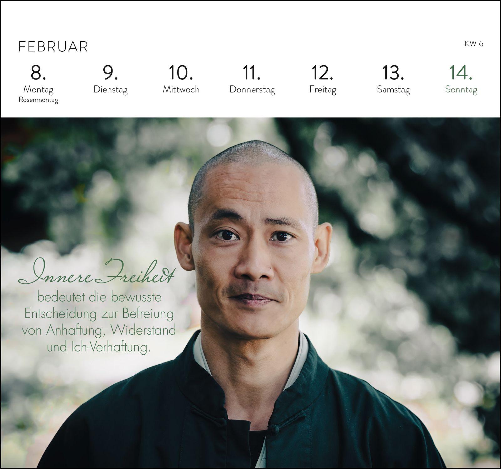 Beispielinhalt (Bild) Postkartenkalender 2027: Shaolin Spirit