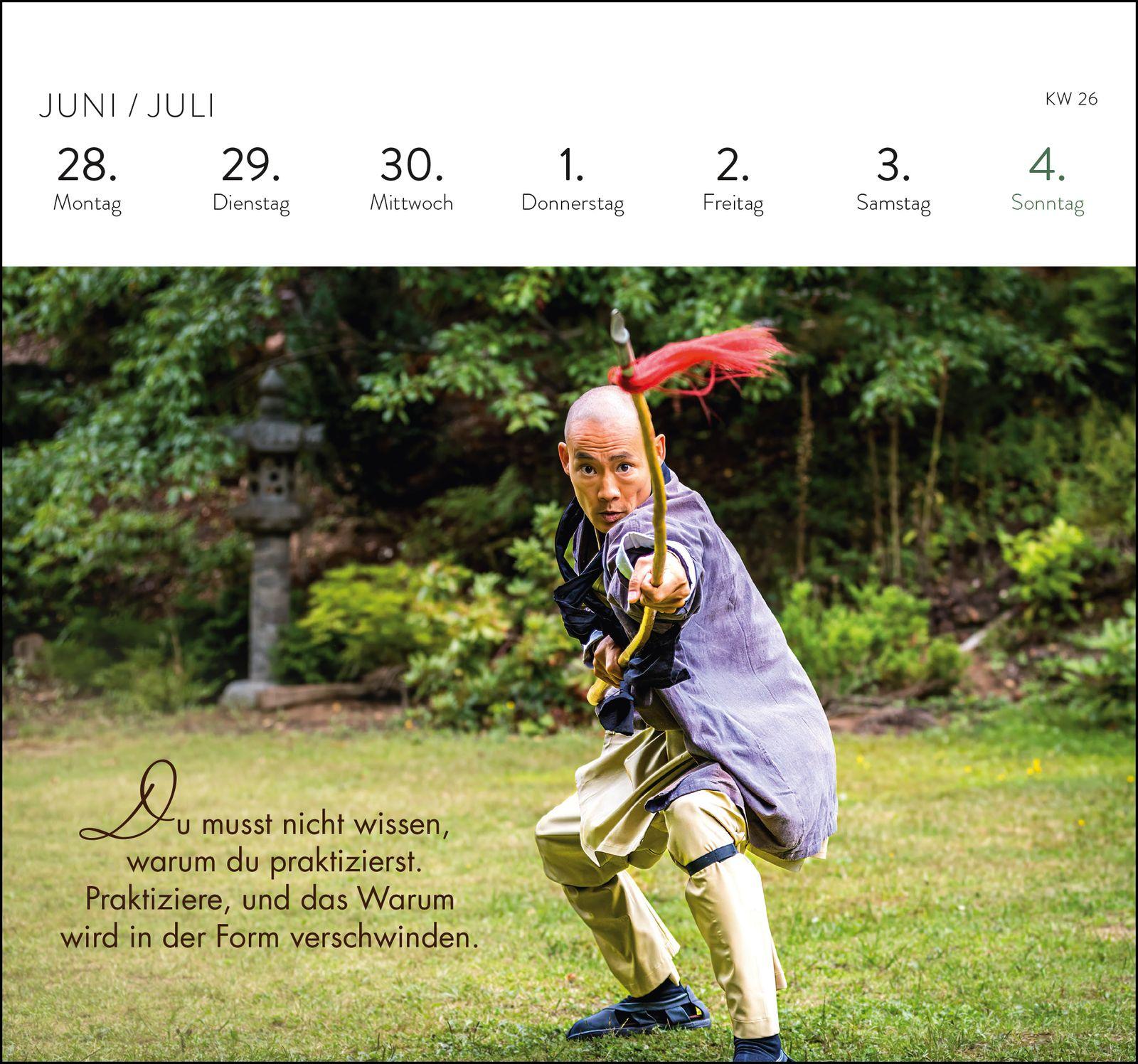 Beispielinhalt (Bild) Postkartenkalender 2027: Shaolin Spirit