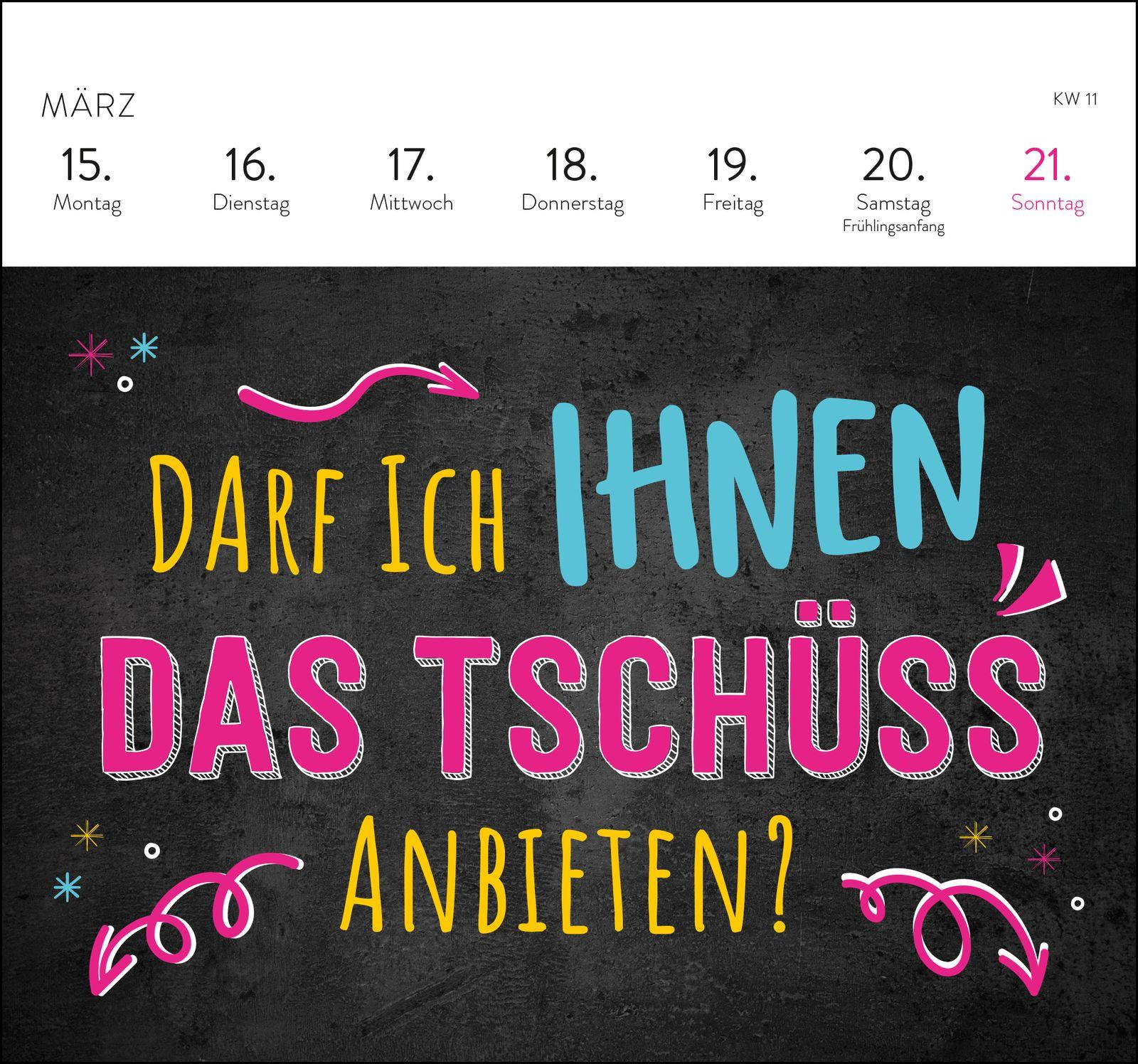 Beispielinhalt (Bild) Postkartenkalender 2027: Falls mich jemand sucht: Ich bin im Eimer