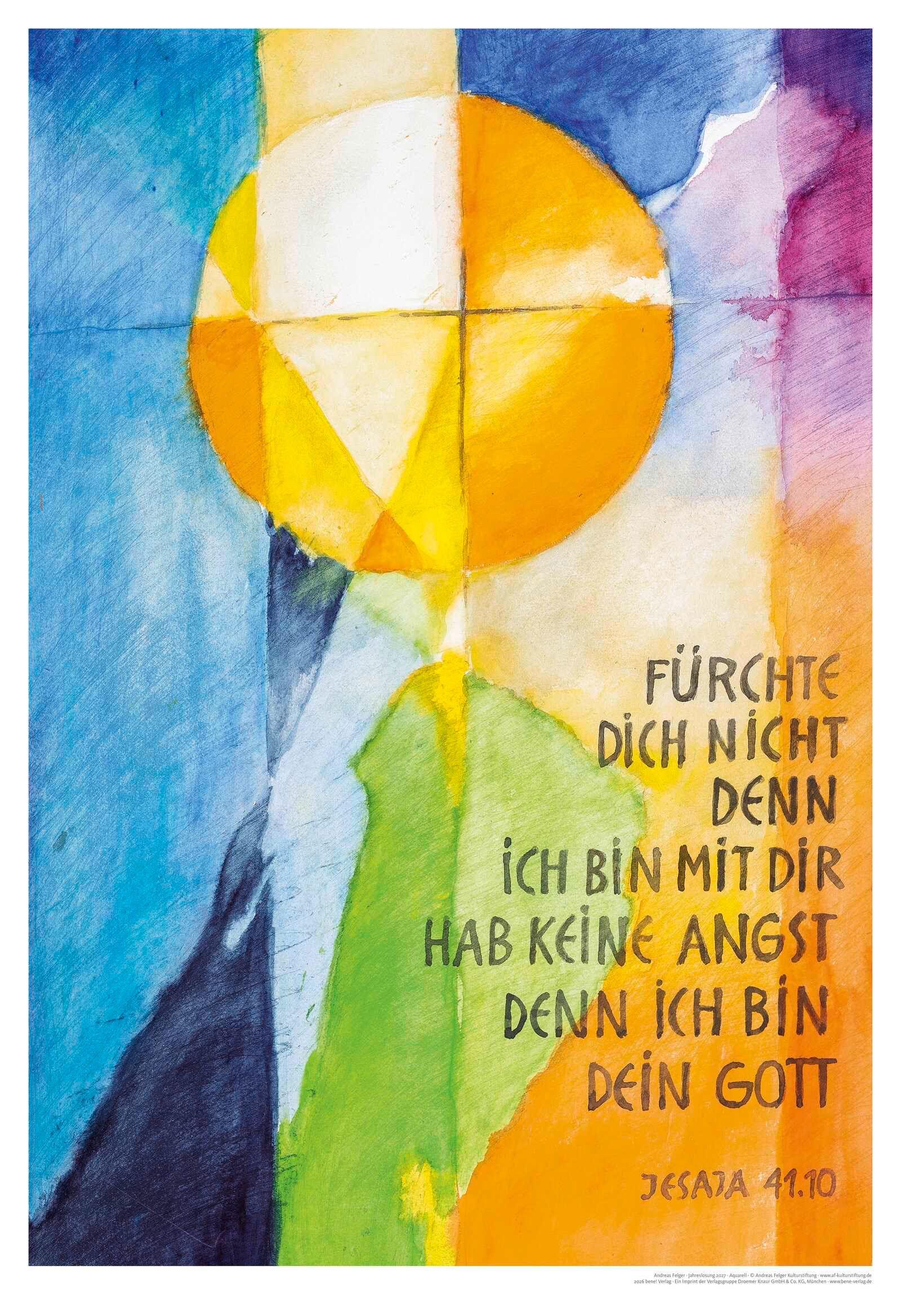 Vorderes Coverbild Jahreslosung 2027 Andreas Felger, Kunstdruck 63 x 92 cm