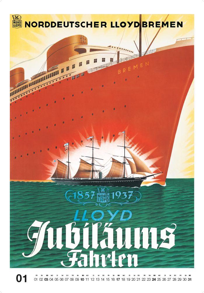 Beispielinhalt (Bild) Historische Schiffsplakate 2027