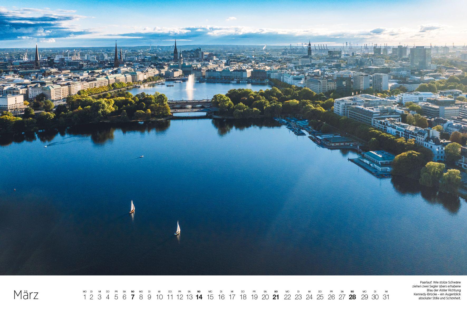 Beispielinhalt (Bild) Hamburg - aus den Wolken 2027