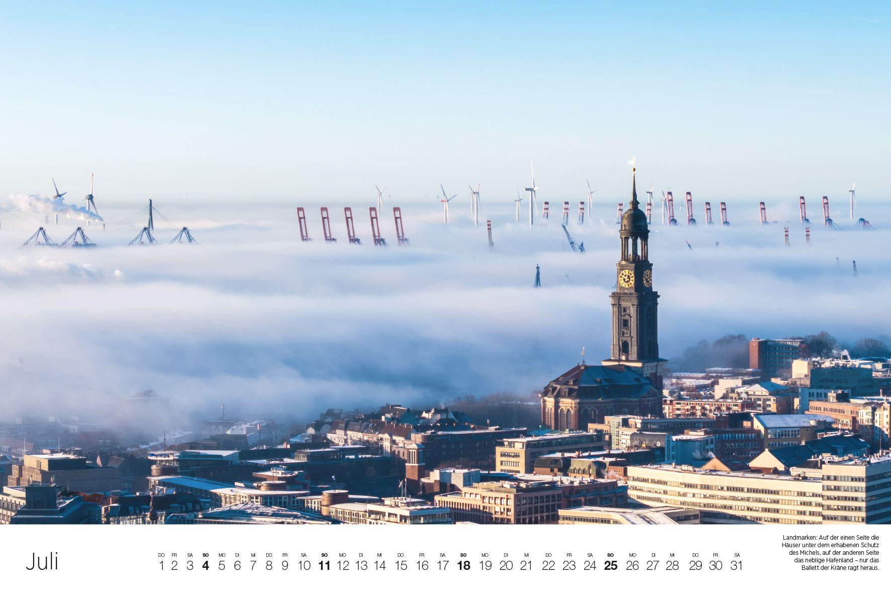 Beispielinhalt (Bild) Hamburg - aus den Wolken 2027