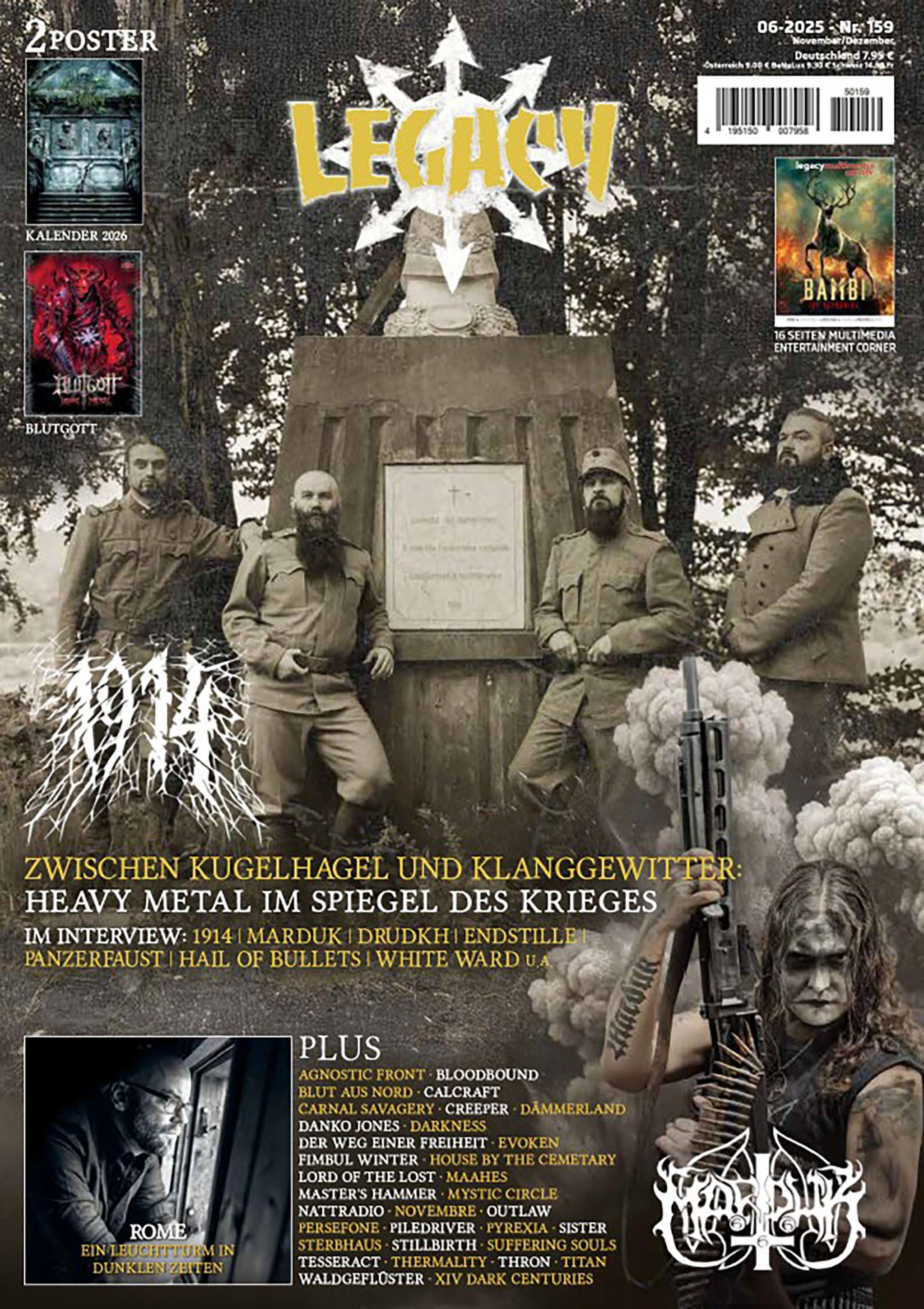 Vorderes Coverbild LEGACY MAGAZIN: THE VOICE FROM THE DARKSIDE (Ausgabe #159 (6/2025))