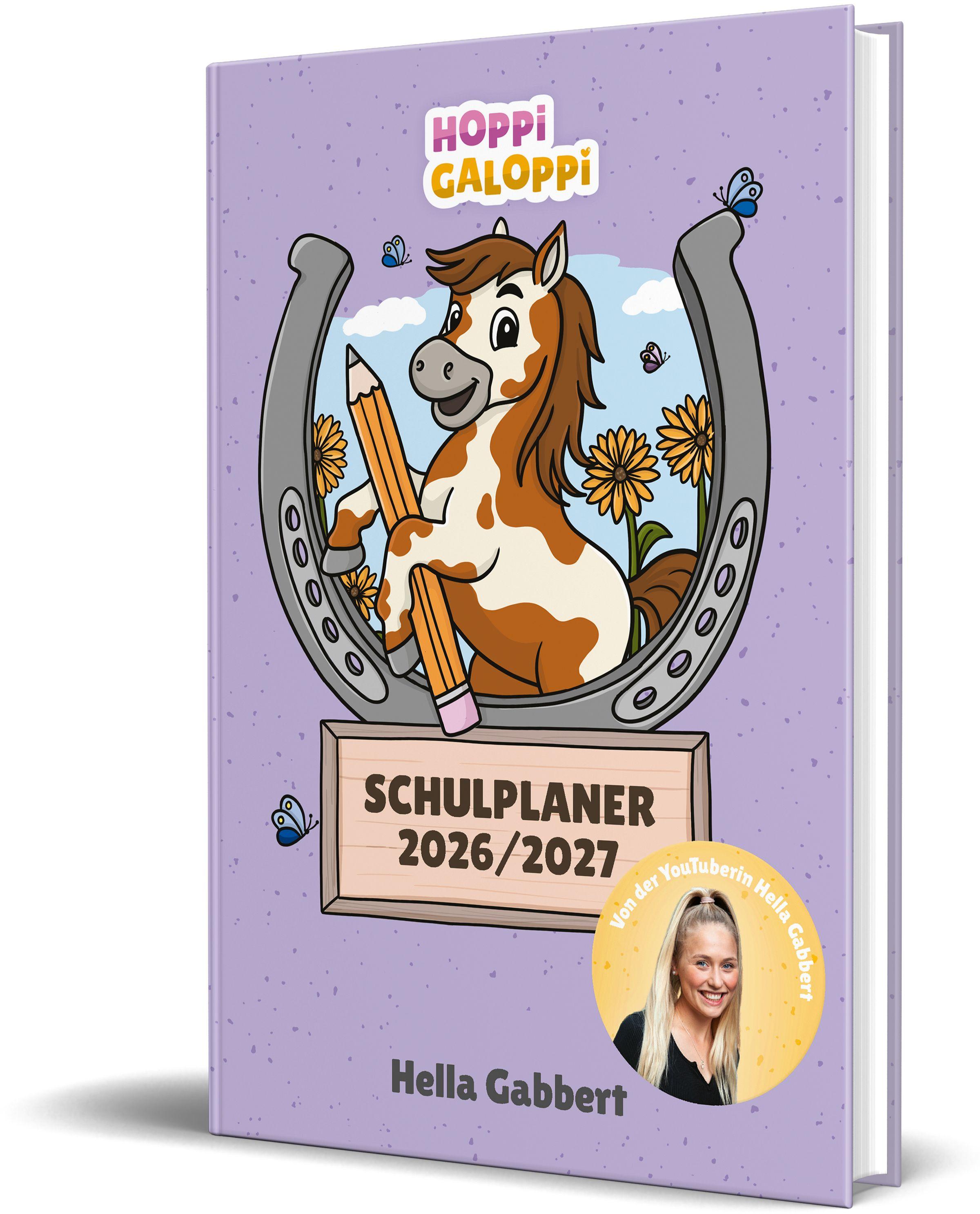 Vorderes Coverbild HOPPi GALOPPi Schulplaner 2026/2027
