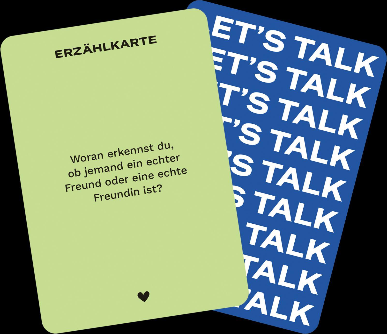 Beispielinhalt (Bild) Let's Talk! Das Fragespiel, das euch ins Gespräch bringt