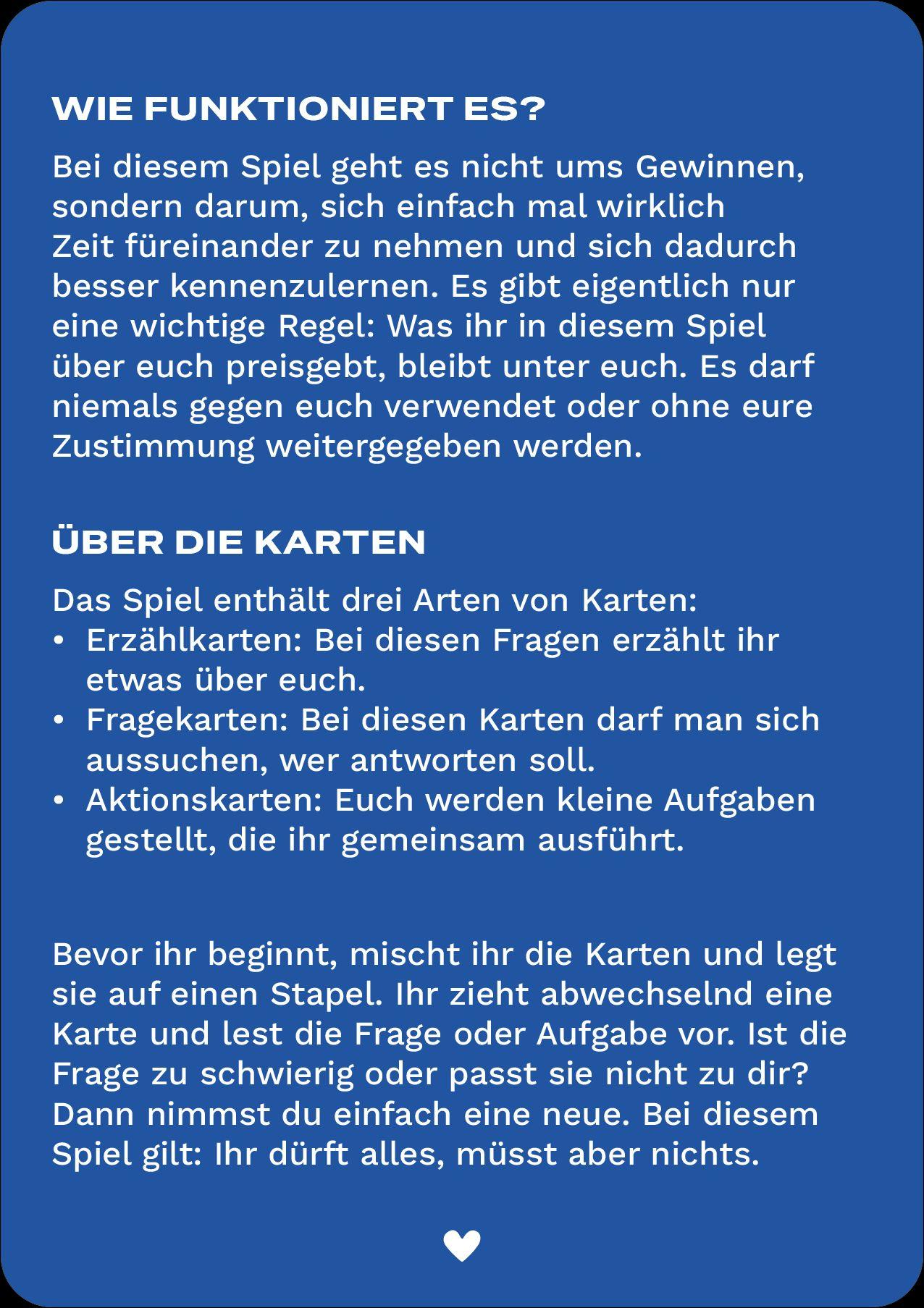 Beispielinhalt (Bild) Let's Talk! Das Fragespiel, das euch ins Gespräch bringt