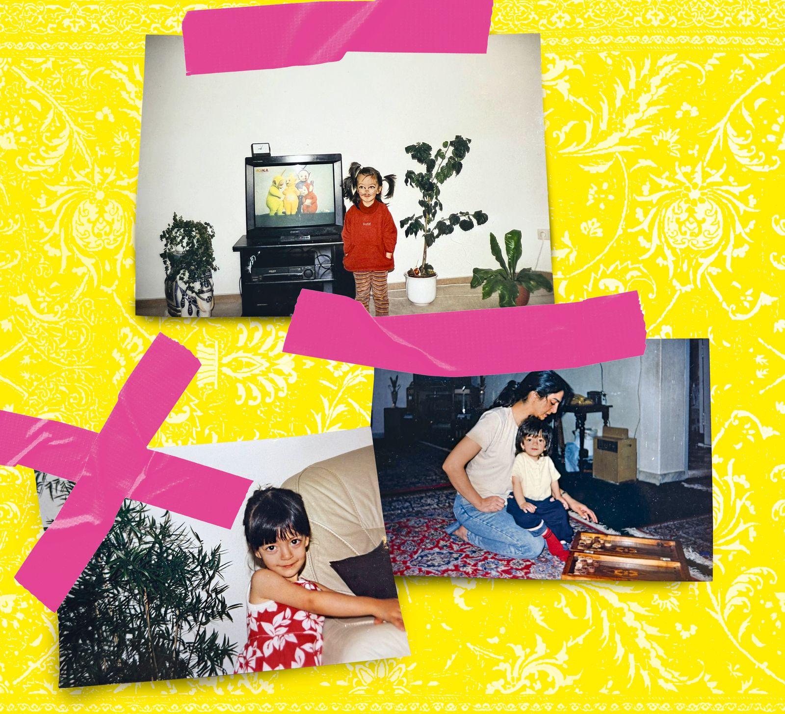 Beispielinhalt (Bild) Papa weg. Mama müde. Ich laut.