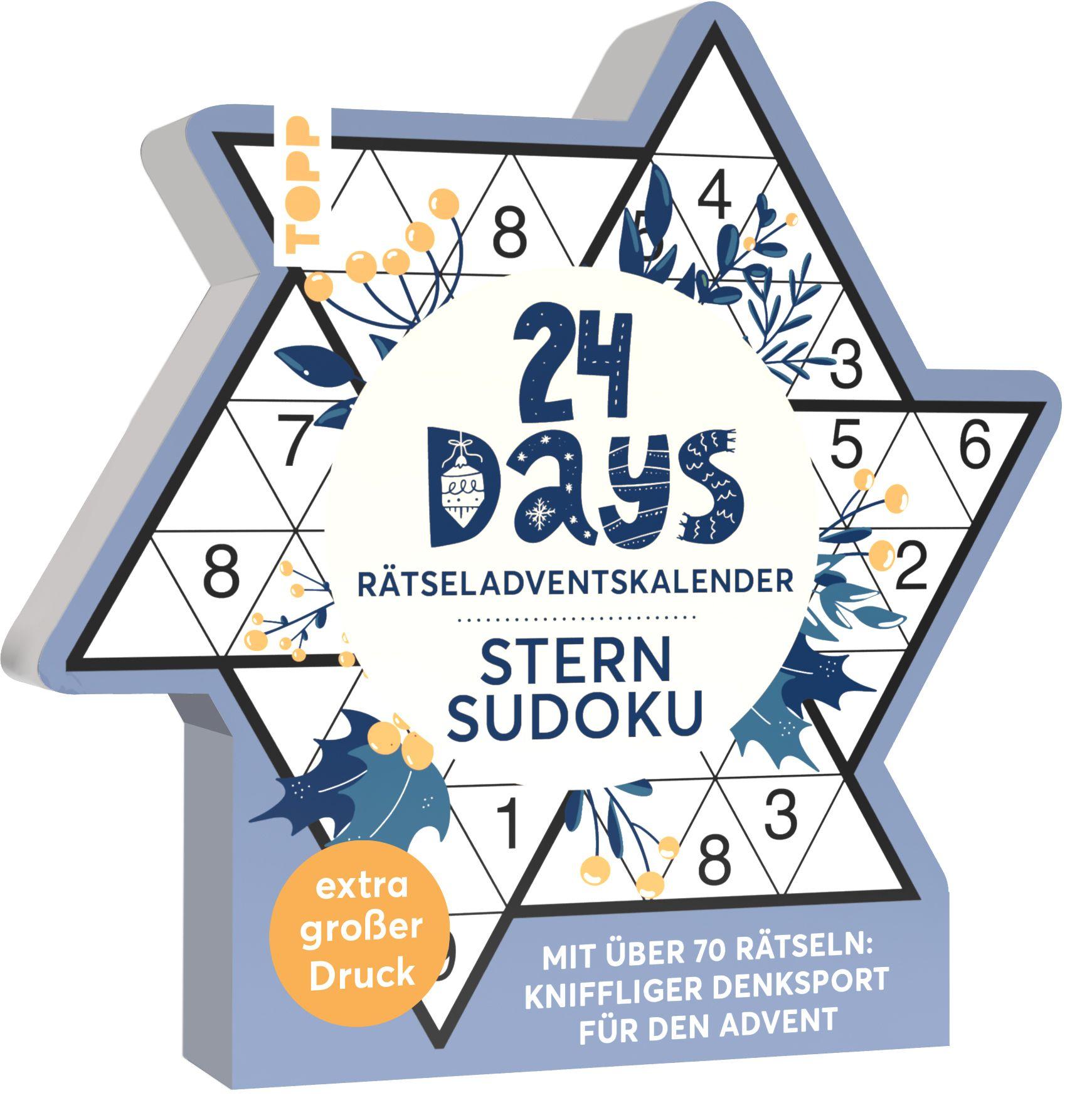 Vorderes Coverbild 24 DAYS RÄTSELADVENTSKALENDER - Sternsudoku