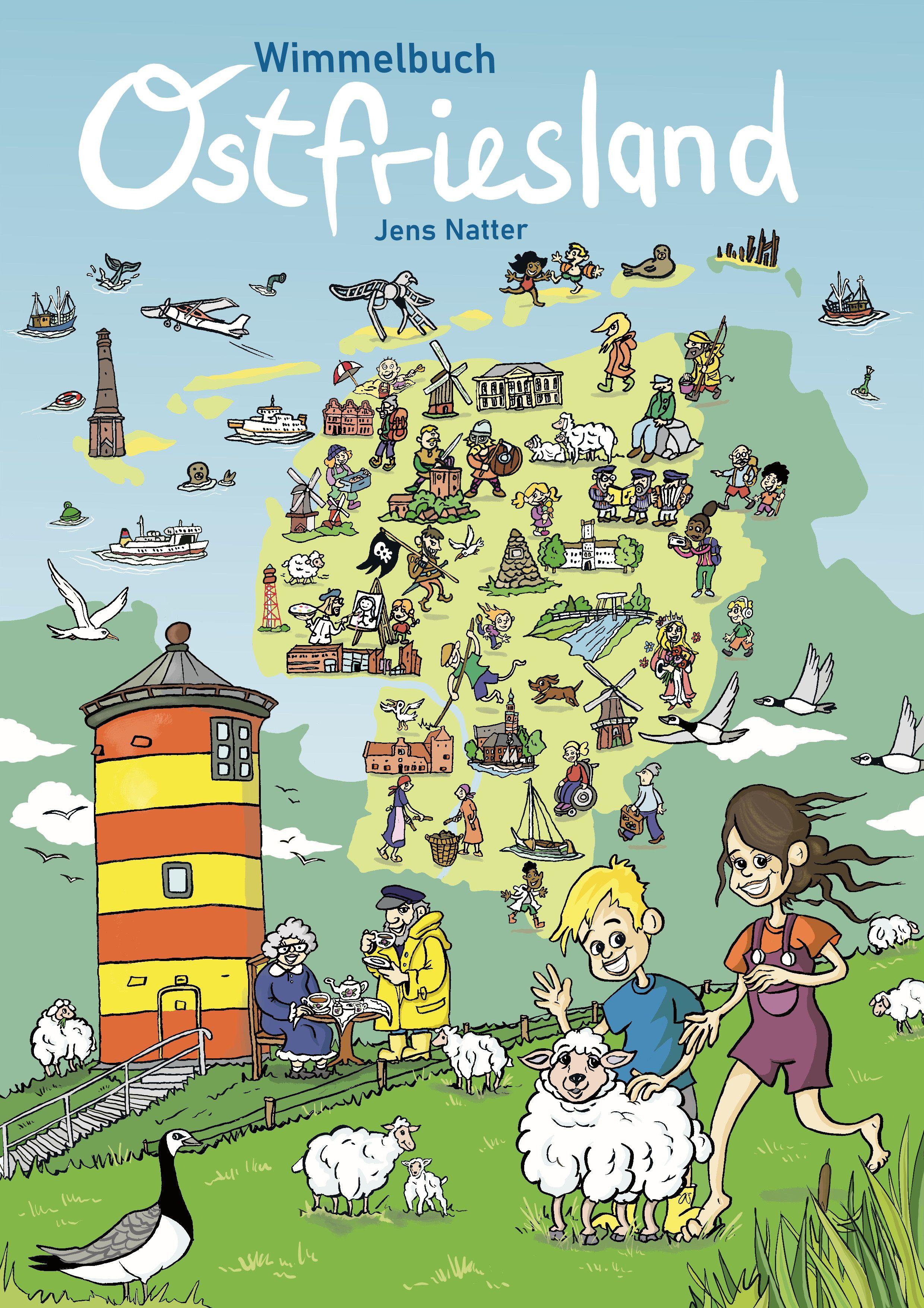 Vorderes Coverbild Wimmelbuch Ostfriesland