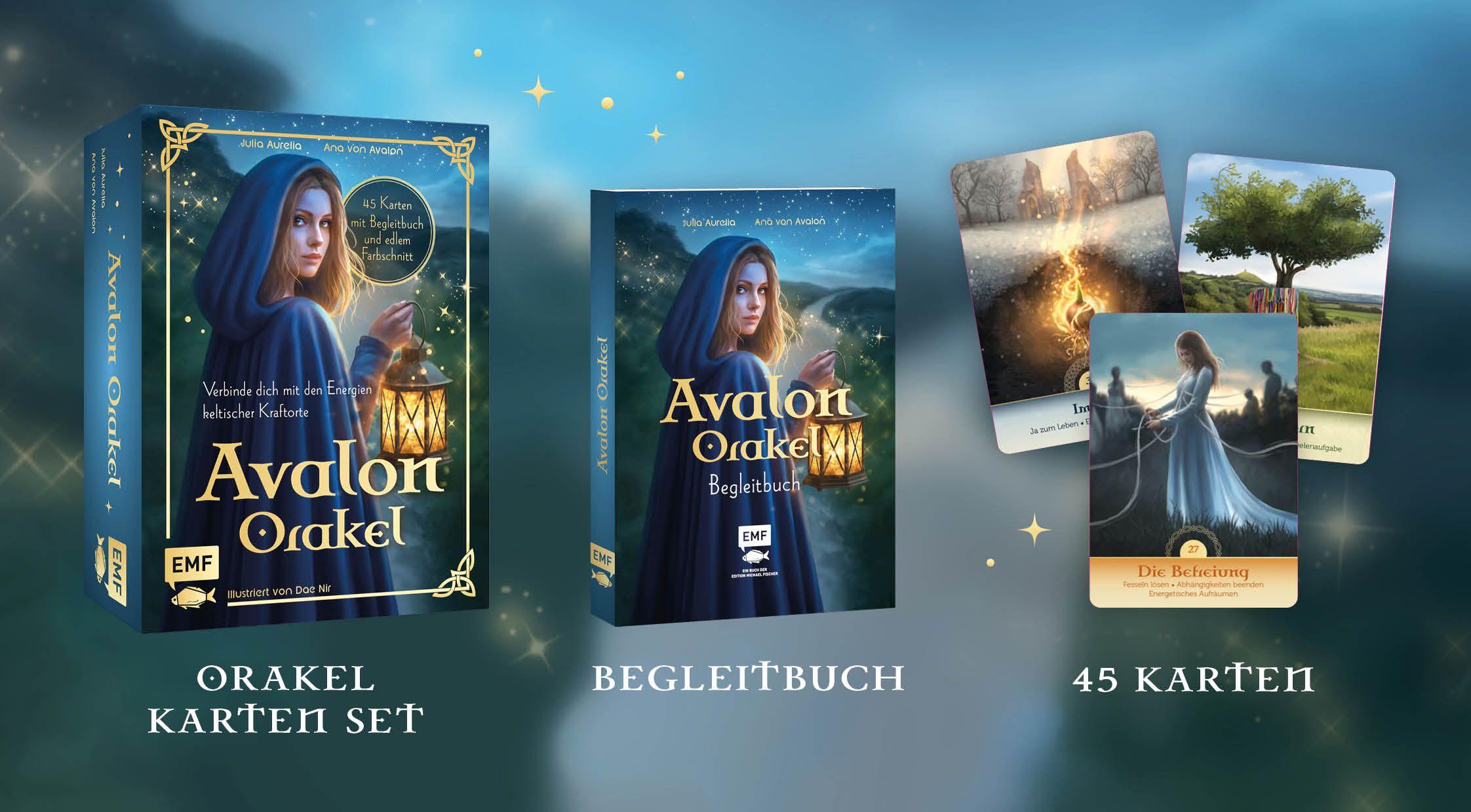 Beispielinhalt (Bild) Orakel-Kartenset: Avalon Orakel | Wandle auf den Pfaden der Priesterinnen und verbinde dich mit den transformierenden Energien keltischer Kraftorte