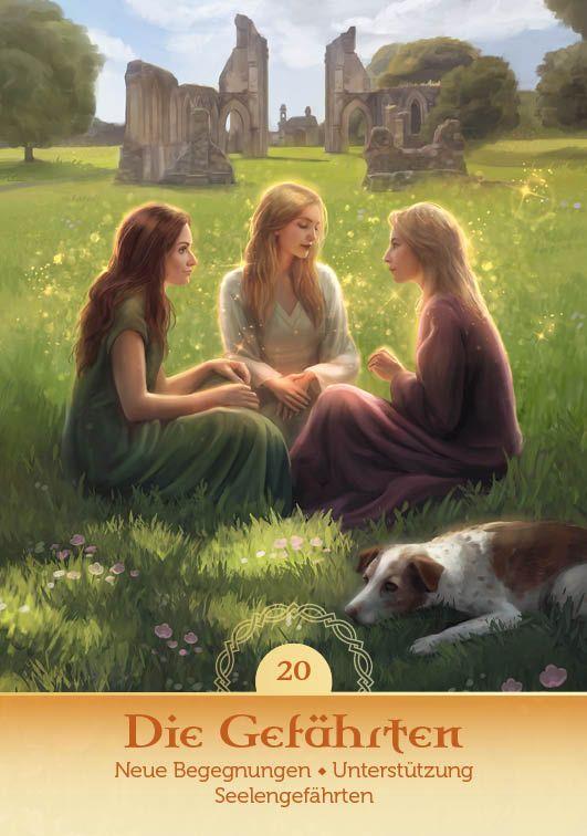 Beispielinhalt (Bild) Orakel-Kartenset: Avalon Orakel | Wandle auf den Pfaden der Priesterinnen und verbinde dich mit den transformierenden Energien keltischer Kraftorte