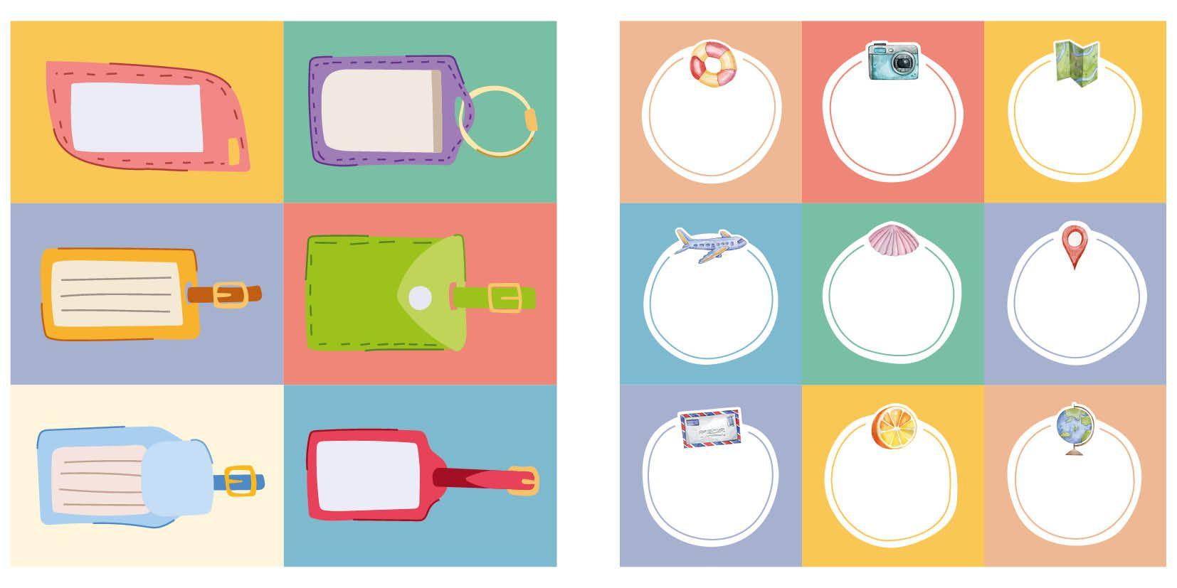 Beispielinhalt (Bild) Sticker Love: Reiselust - Über 300 Etiketten und Aufkleber mit beschreibbarer Oberfläche