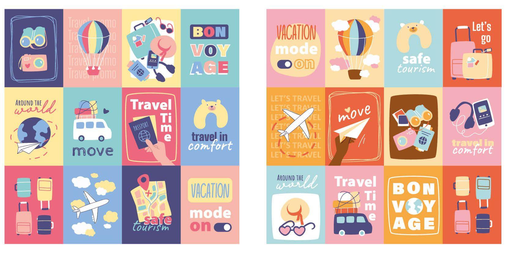Beispielinhalt (Bild) Sticker Love: Reiselust - Über 300 Etiketten und Aufkleber mit beschreibbarer Oberfläche