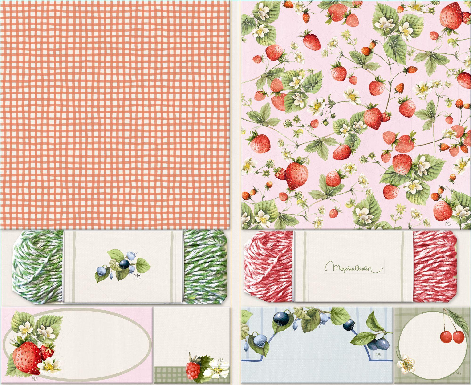 Beispielinhalt (Bild) Marmeladen-Deko-Set - Cottage Garden